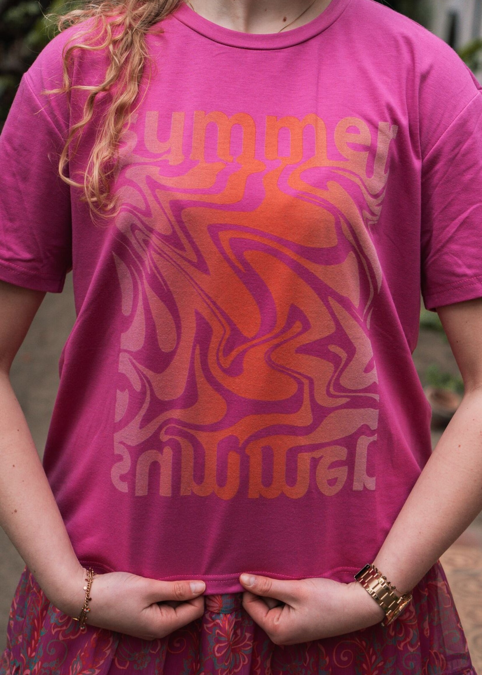 FLURESK Isaleigh T-shirt Bright Pink