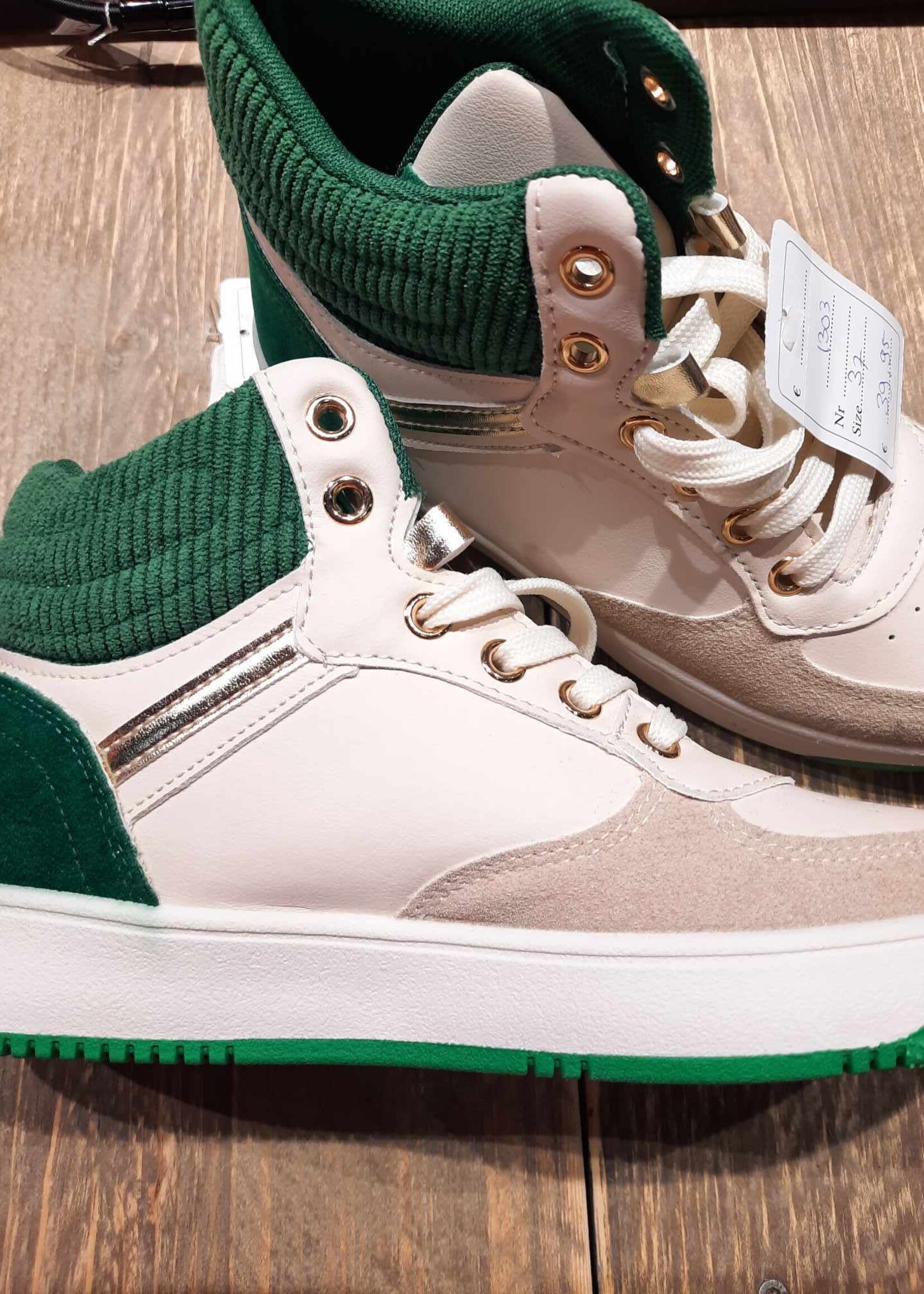 Sneaker wit groen