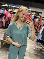 Ophilia Zelda Heavy Satin Aqua Maat 1