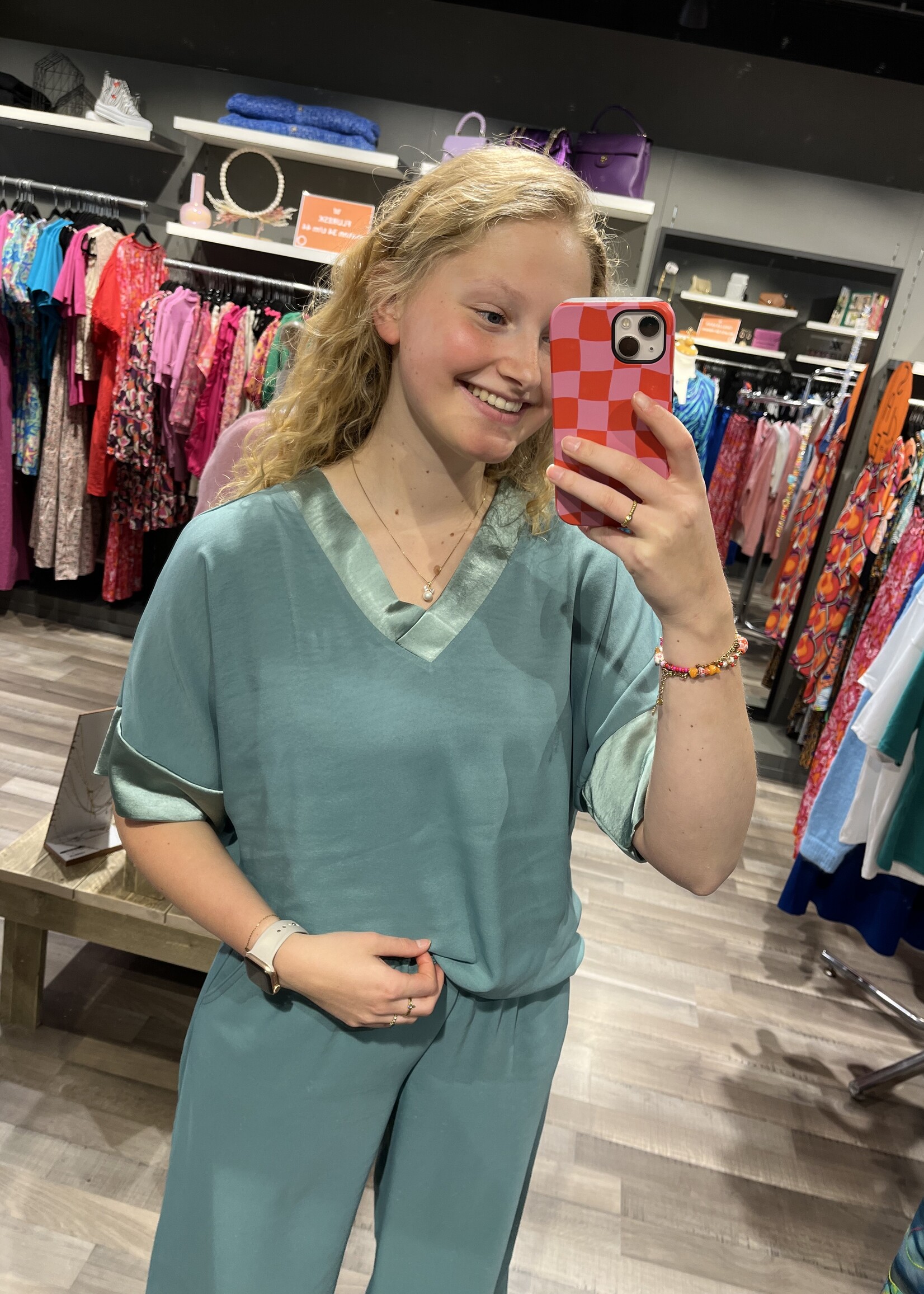 Ophilia Zelda Heavy Satin Aqua Maat 1