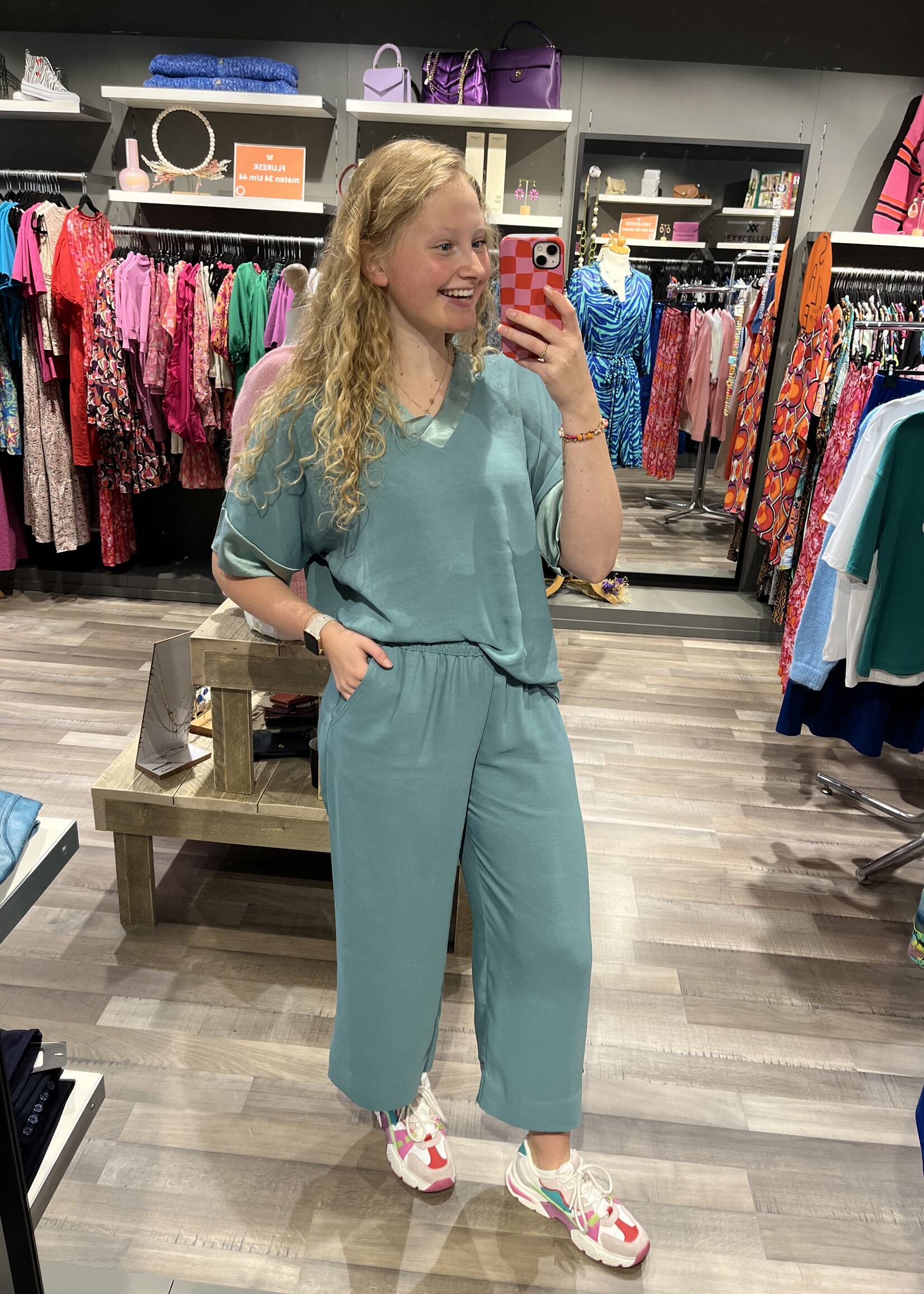 Ophilia Zelda Heavy Satin Aqua Maat 1