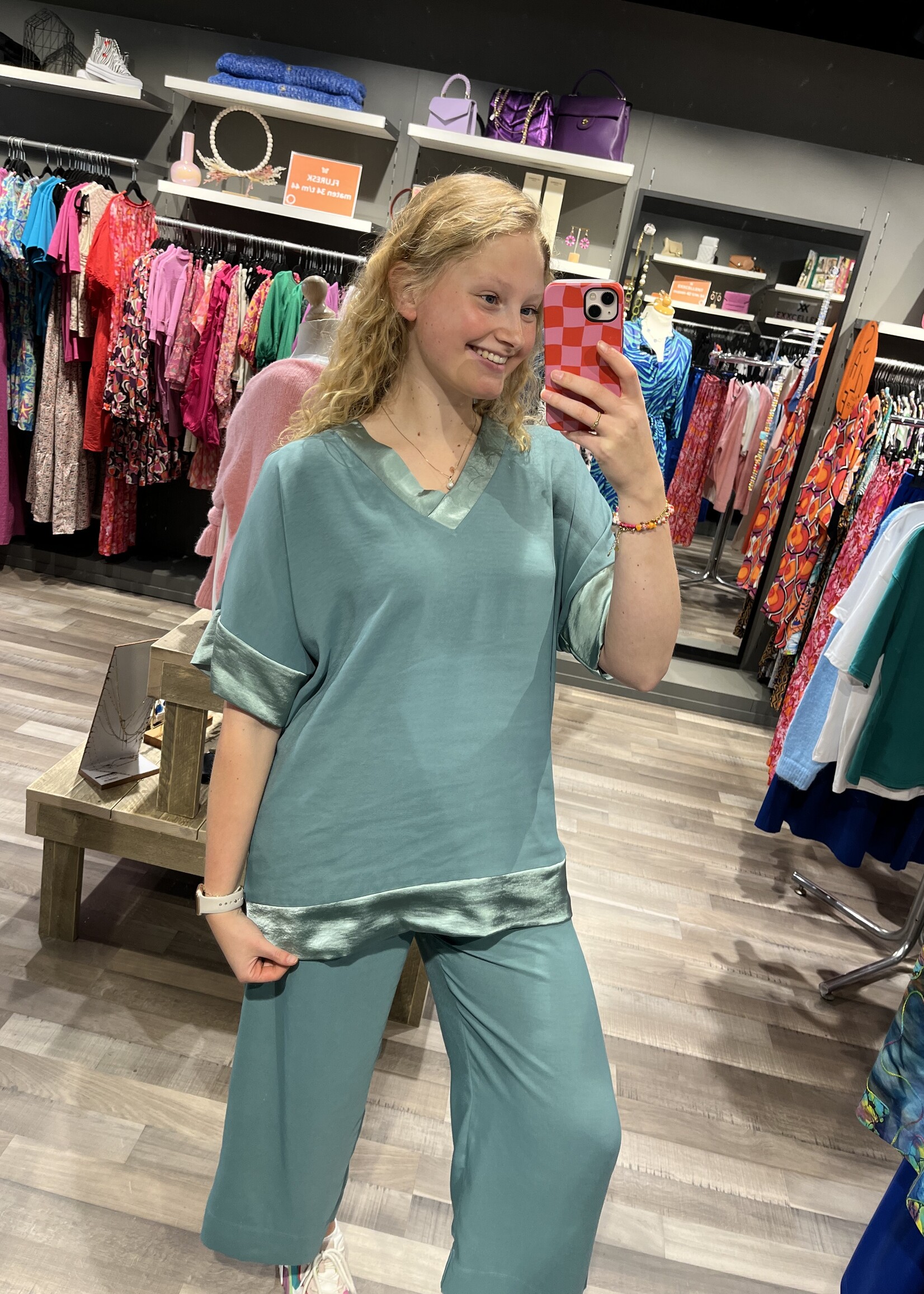 Ophilia Zelda Heavy Satin Aqua Maat 1