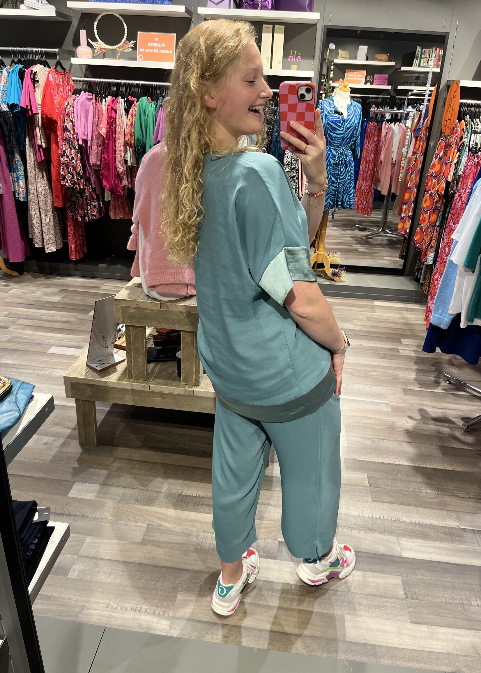 Ophilia Zelda Heavy Satin Aqua Maat 1