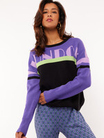 FLURESK Devon trui Purple / Black Maat 38