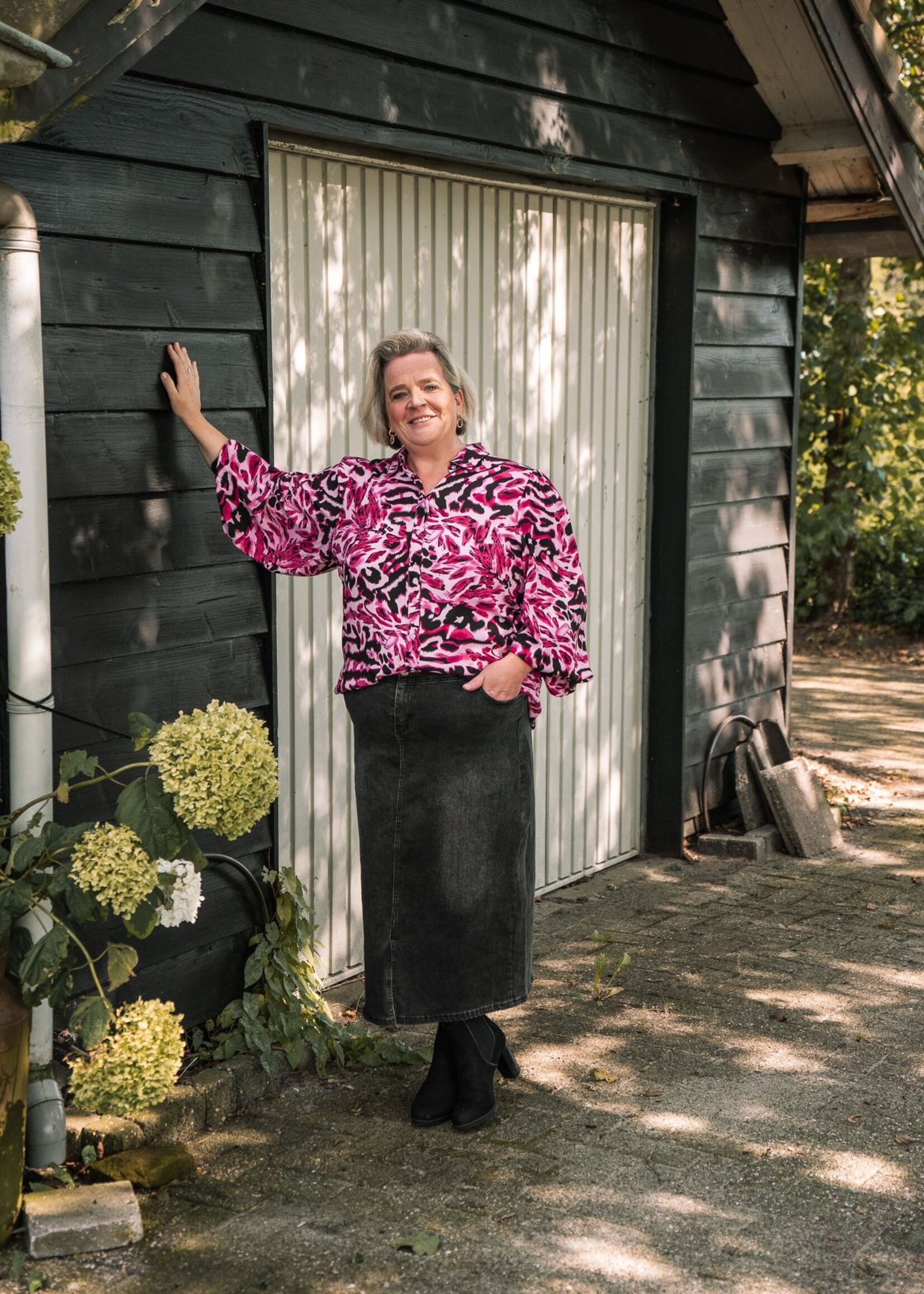 Exxcellent Amy rok Denim Dark Grey Maat 54