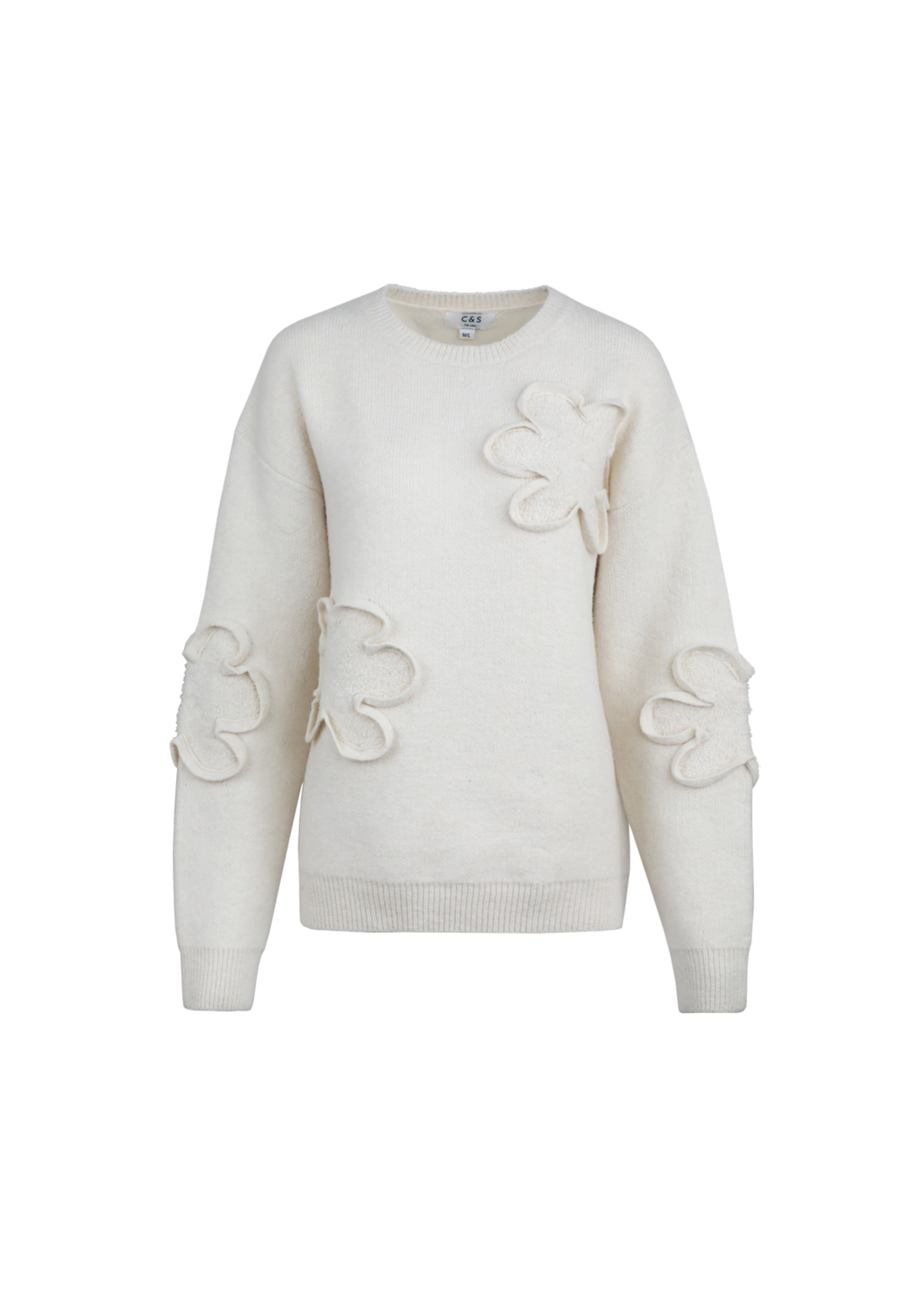 C&S The Label Dinja Knit Sweater Wool White