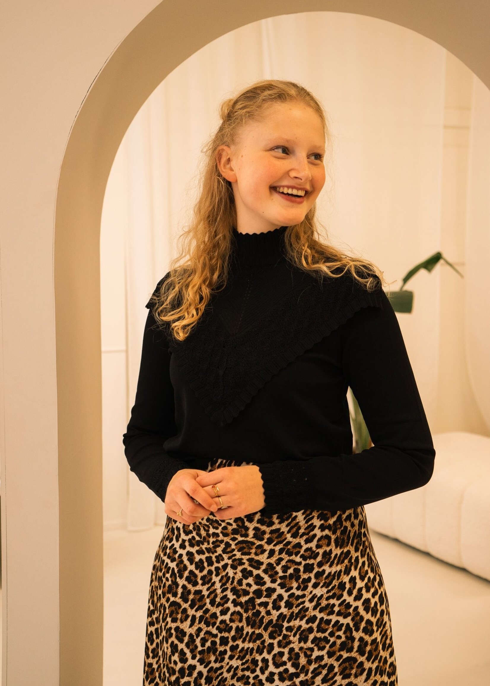 FLURESK Jasmin trui Black Maat 44