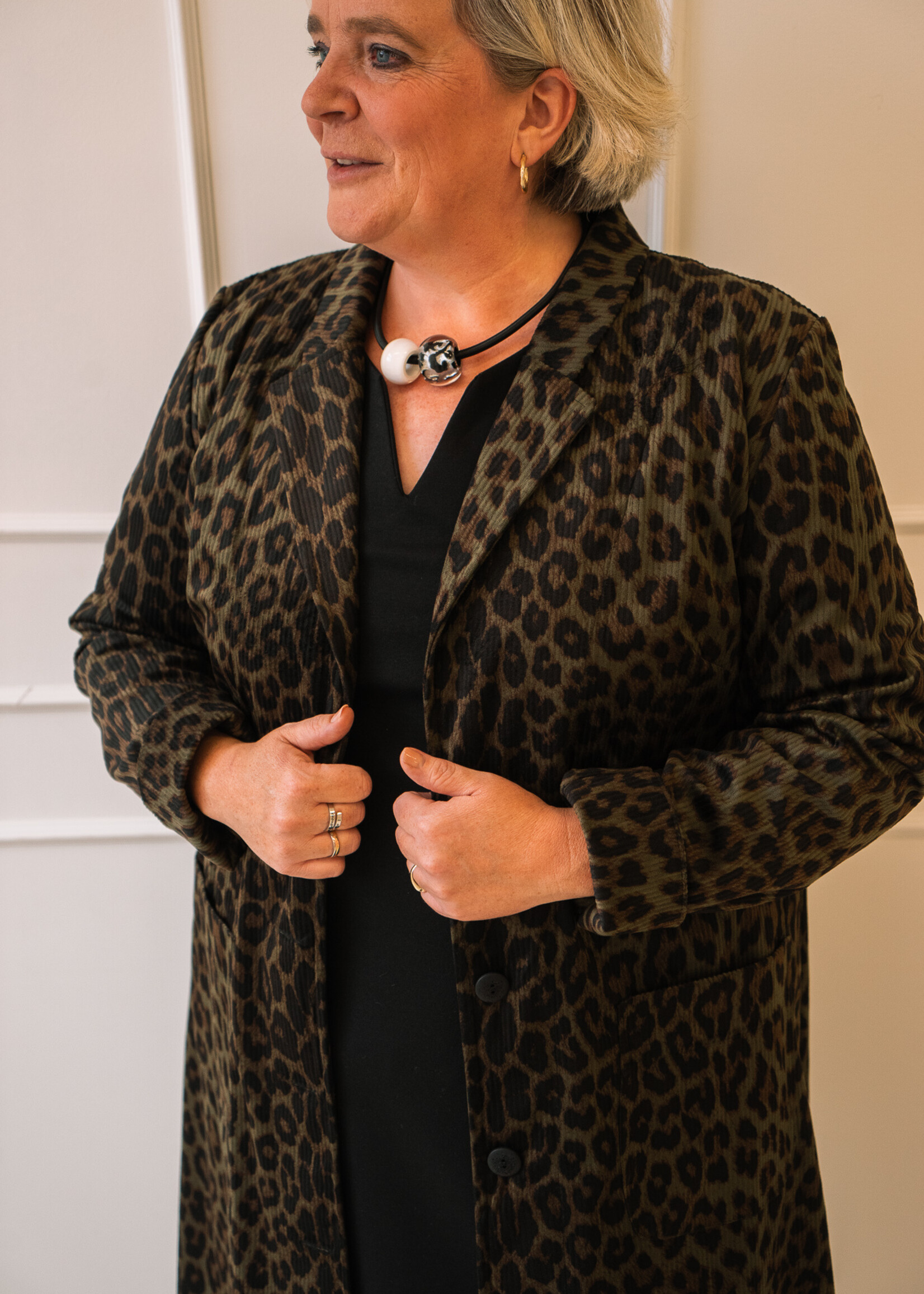 Ophilia Jolie Rib Leopard Green Maat 1