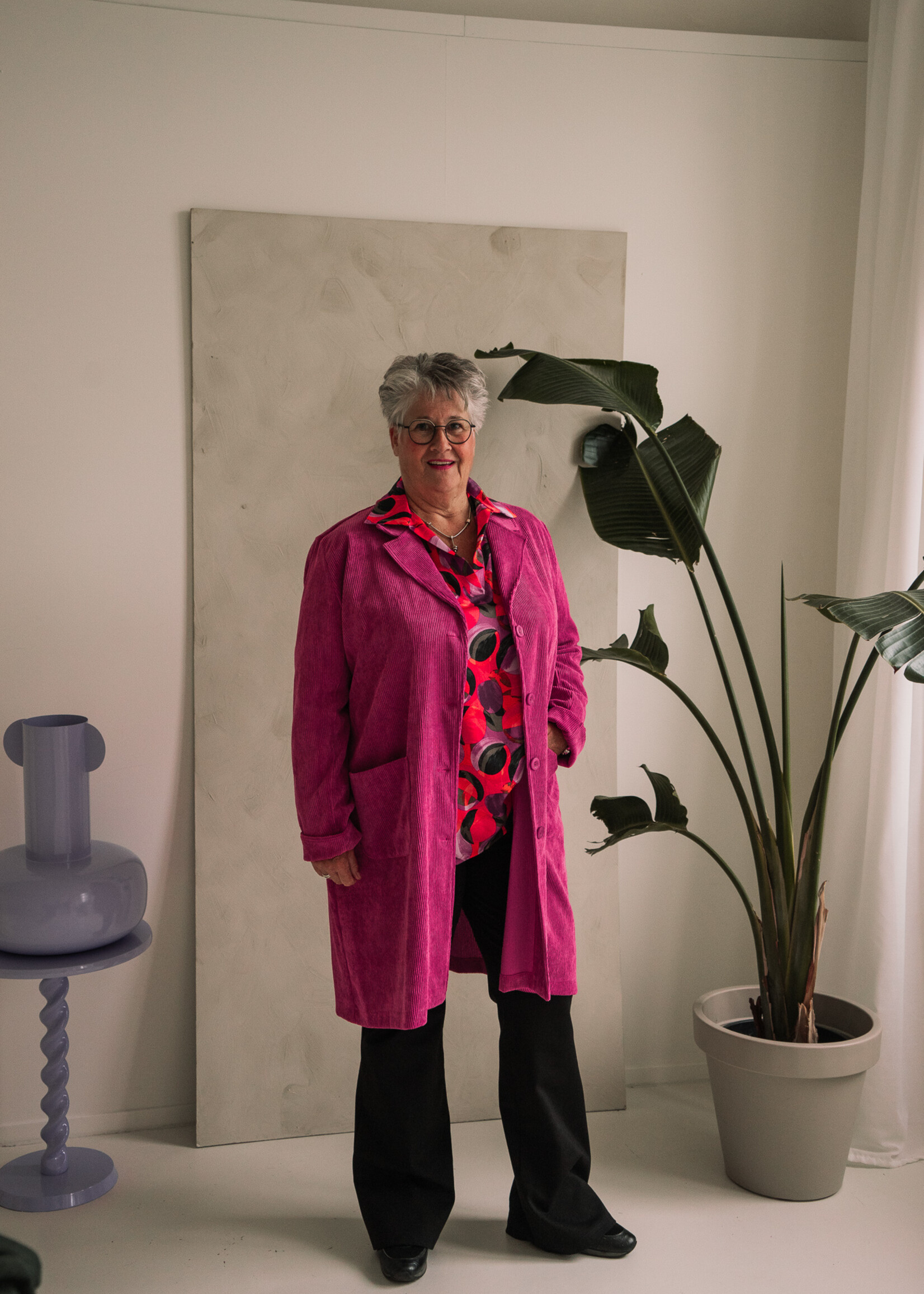 Ophilia Nora Strech Corduroy Pink Maat 1
