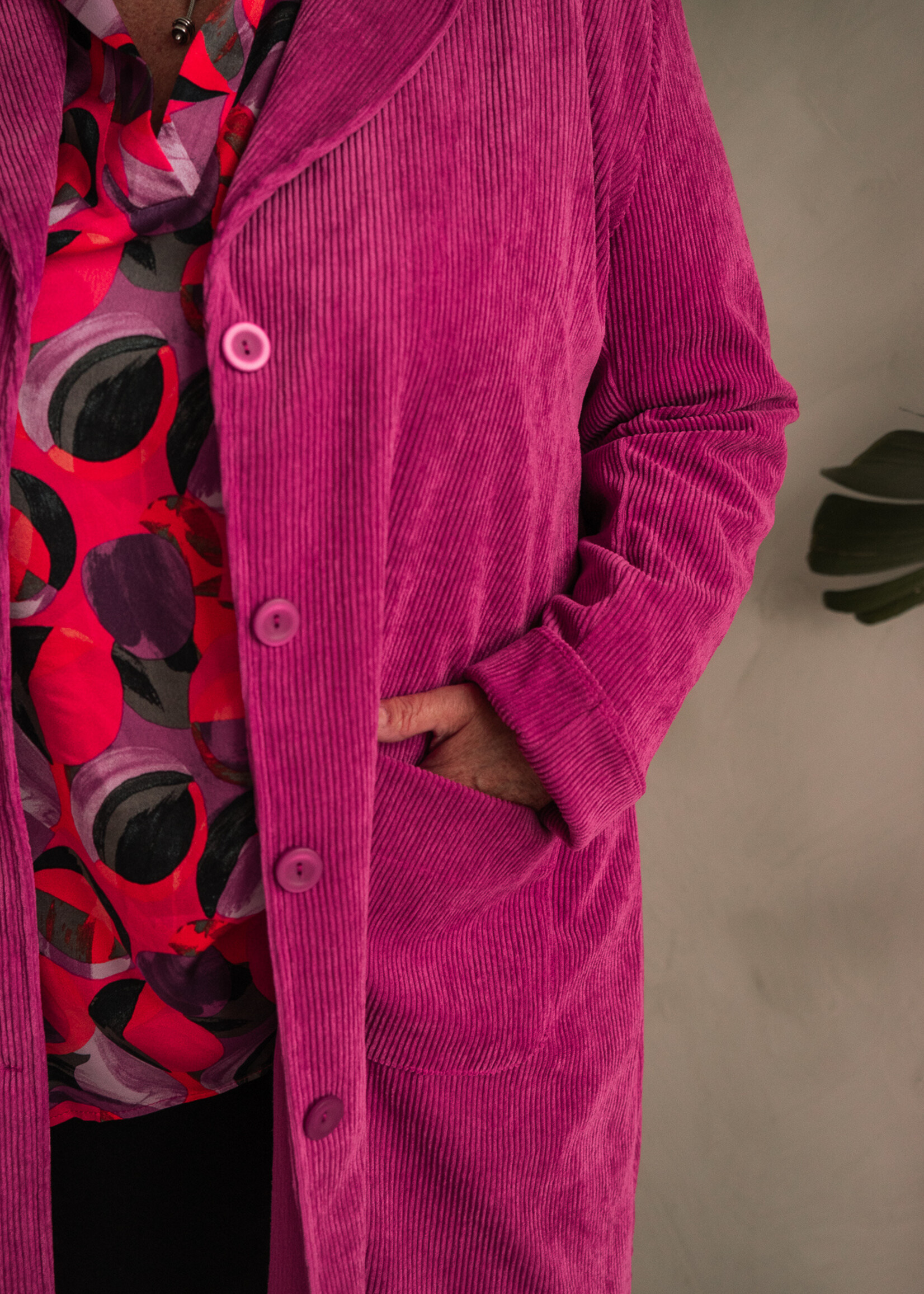 Ophilia Nora Strech Corduroy Pink Maat 1