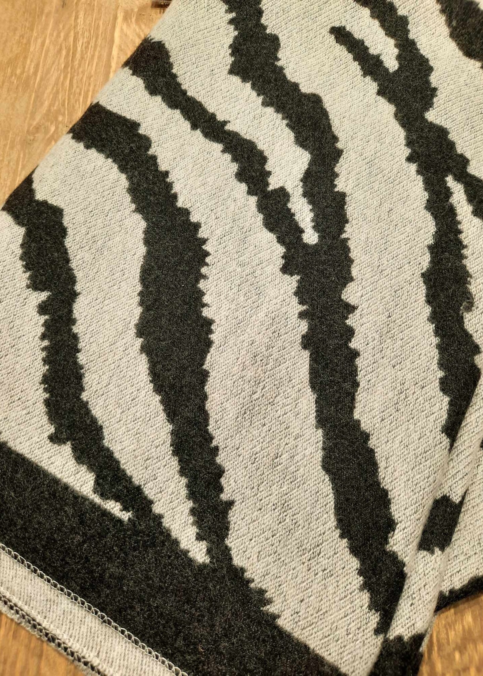Sjaal Zebra Grijs Zwart