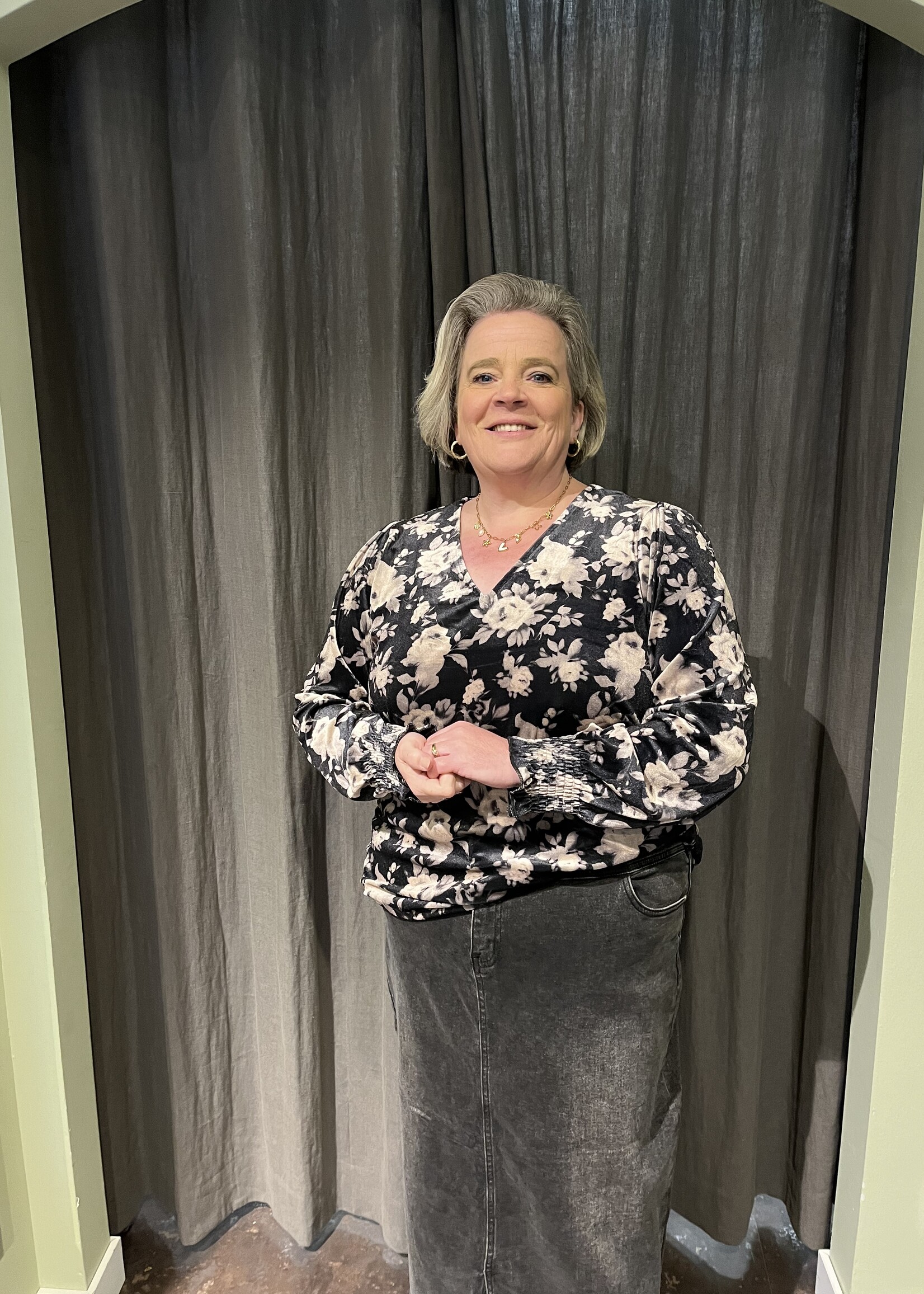 Exxcellent Bowiene Top Black Maat 52