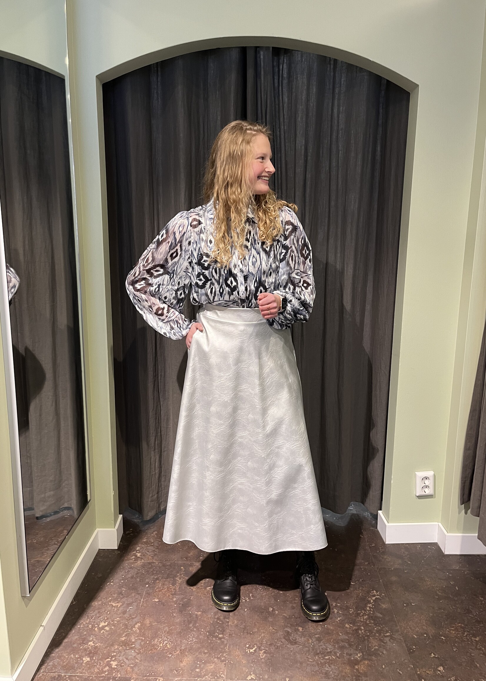 C&S The Label Fenne blouse Deep Sea