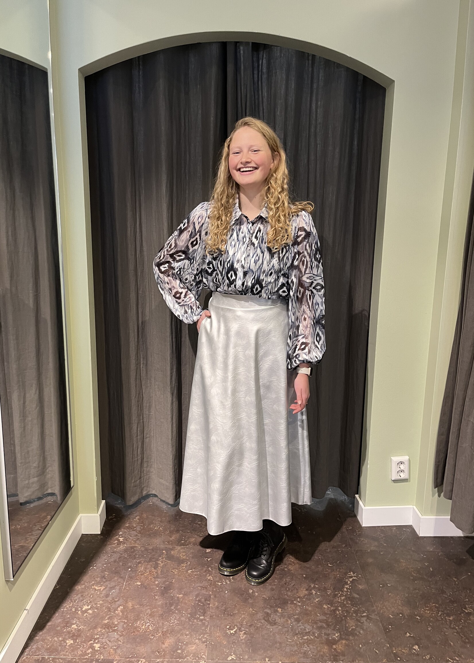 C&S The Label Fenne blouse Deep Sea