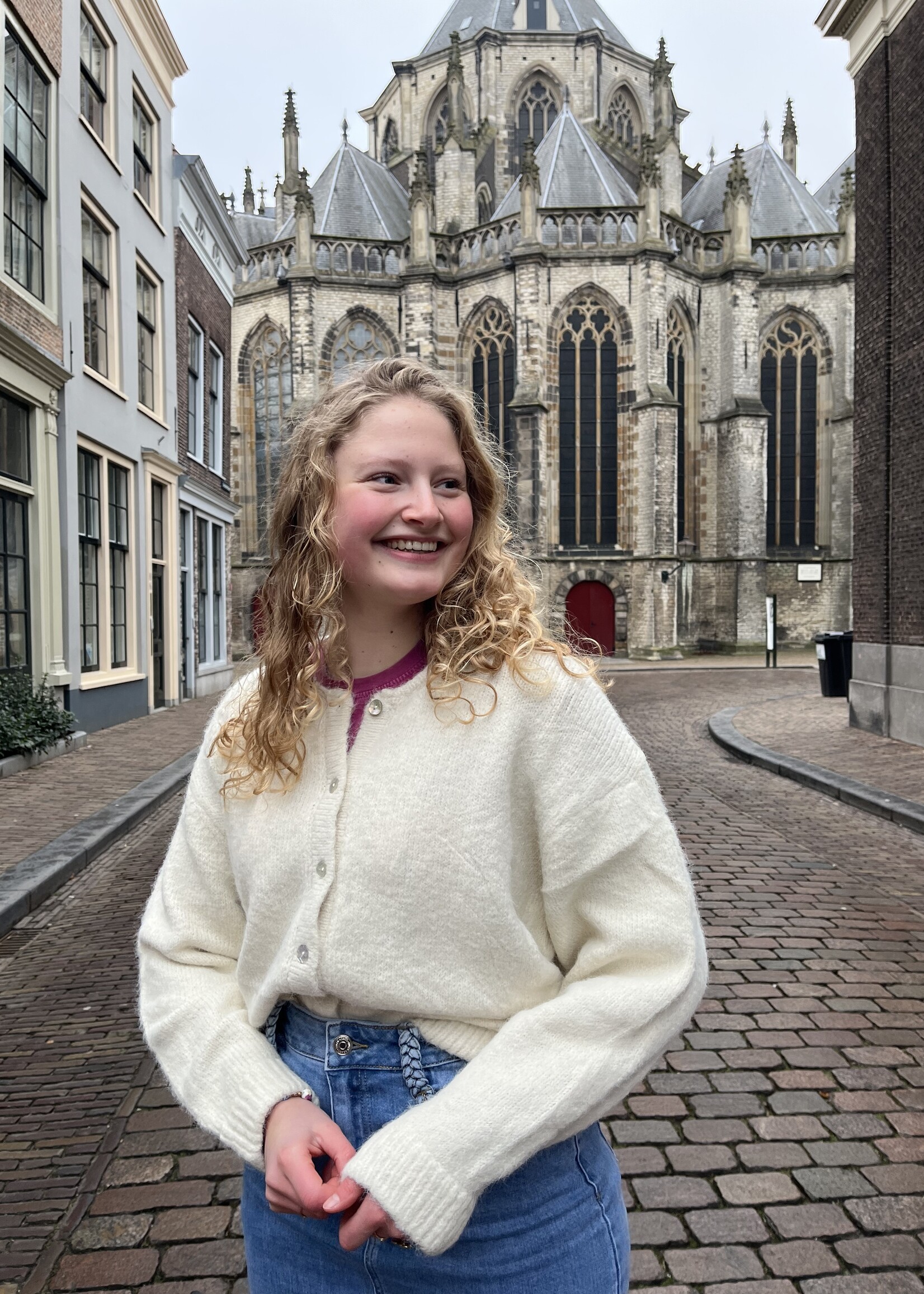 Maddie vestje gebreid Wolwit