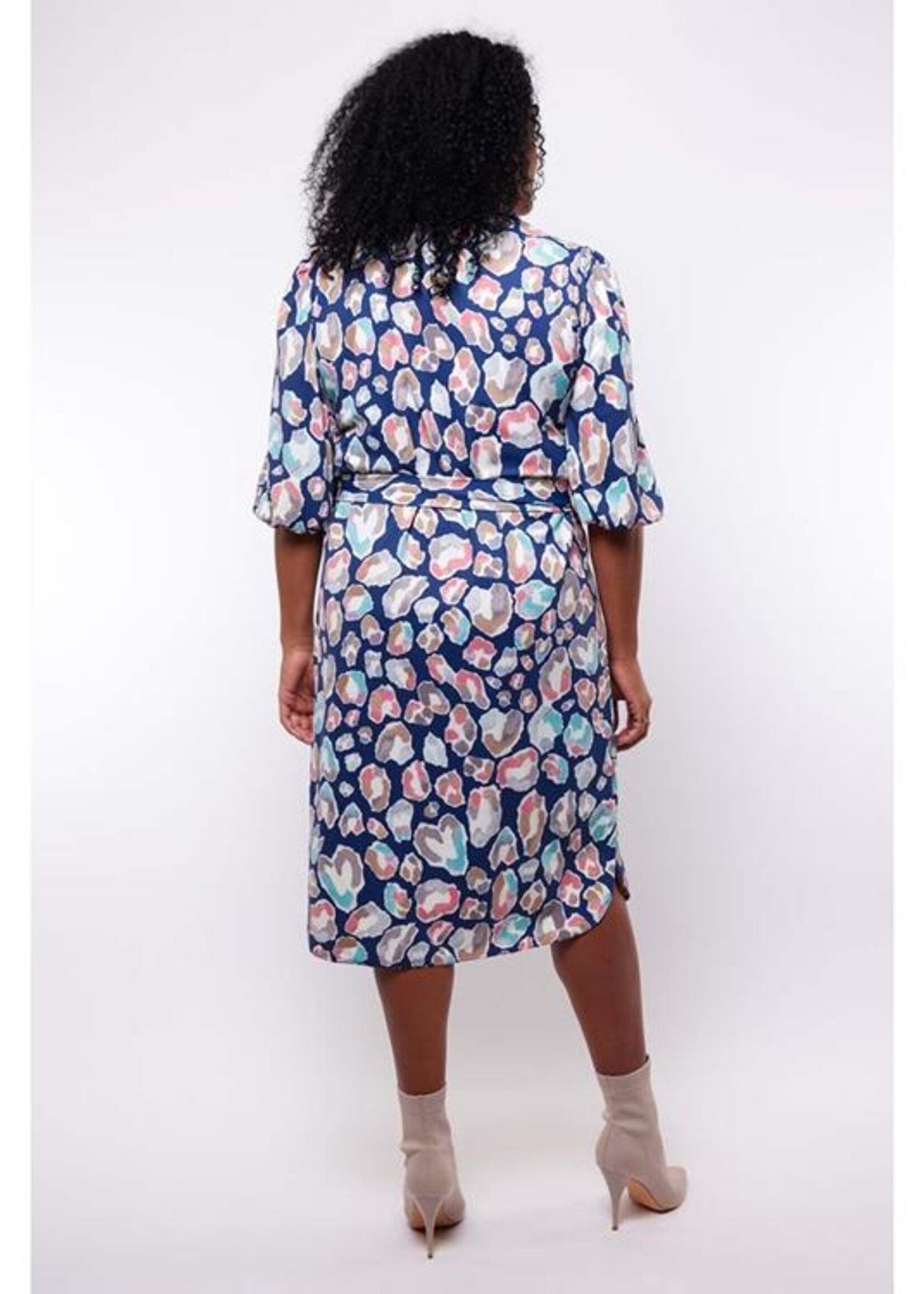 Exxcellent Cheyenne Dress Navy Blue Maat 46