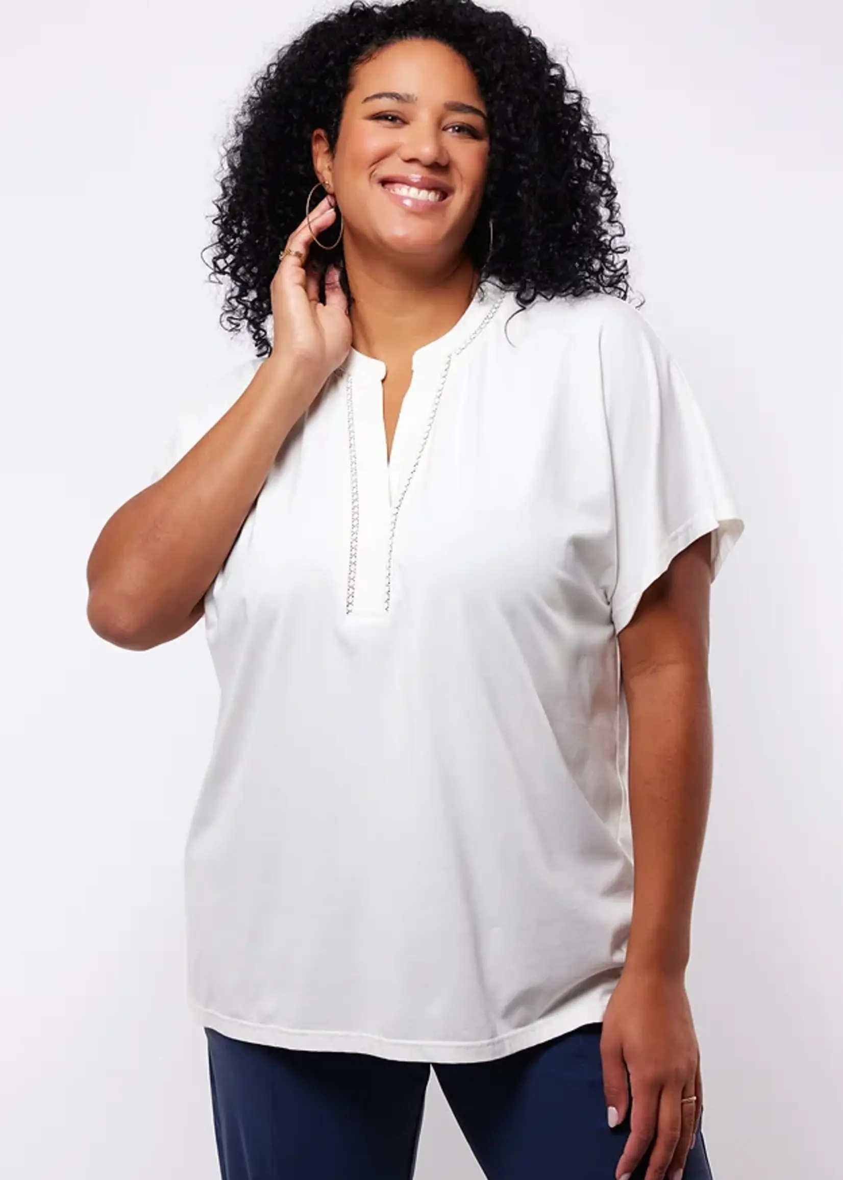 Exxcellent Everly Top Offwhite Maat 44