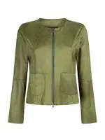 Ophilia Lara Vintage Leather Grass Green Maat 1