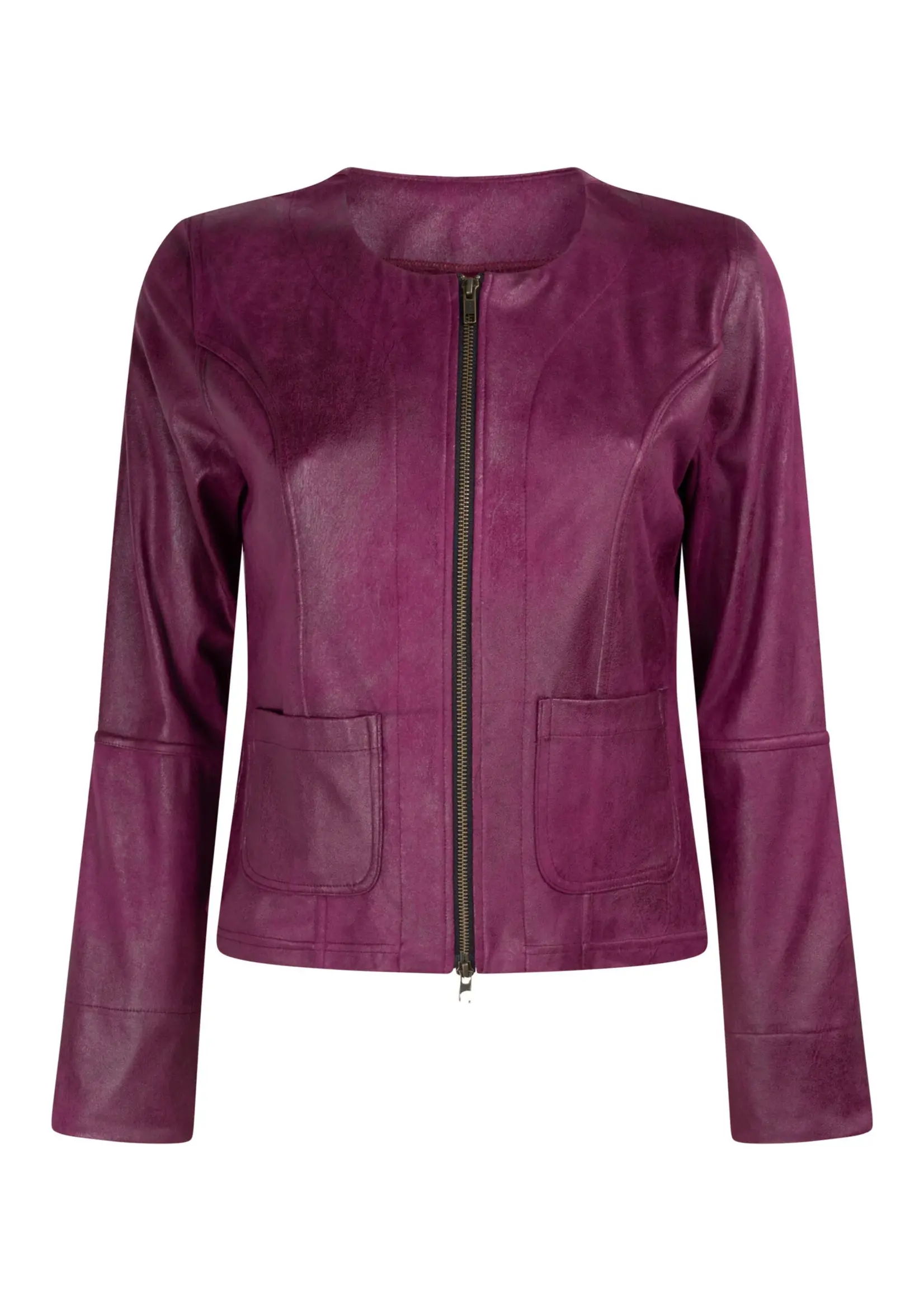 Ophilia Lara Vintage Leather Plum Maat 1