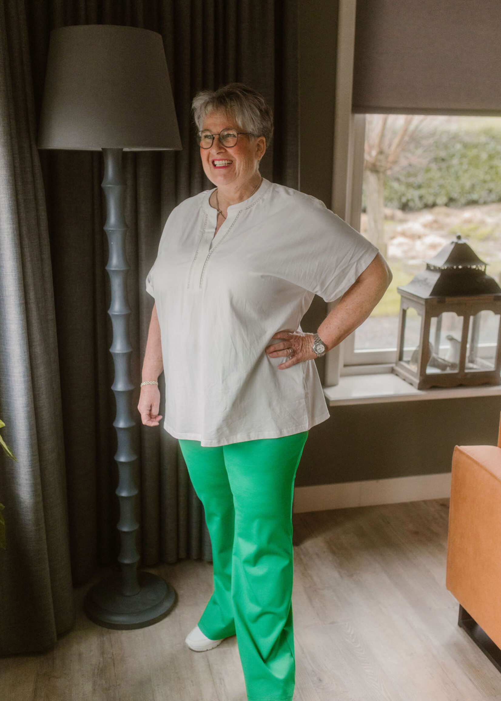 Exxcellent Everly Top Offwhite Maat 44