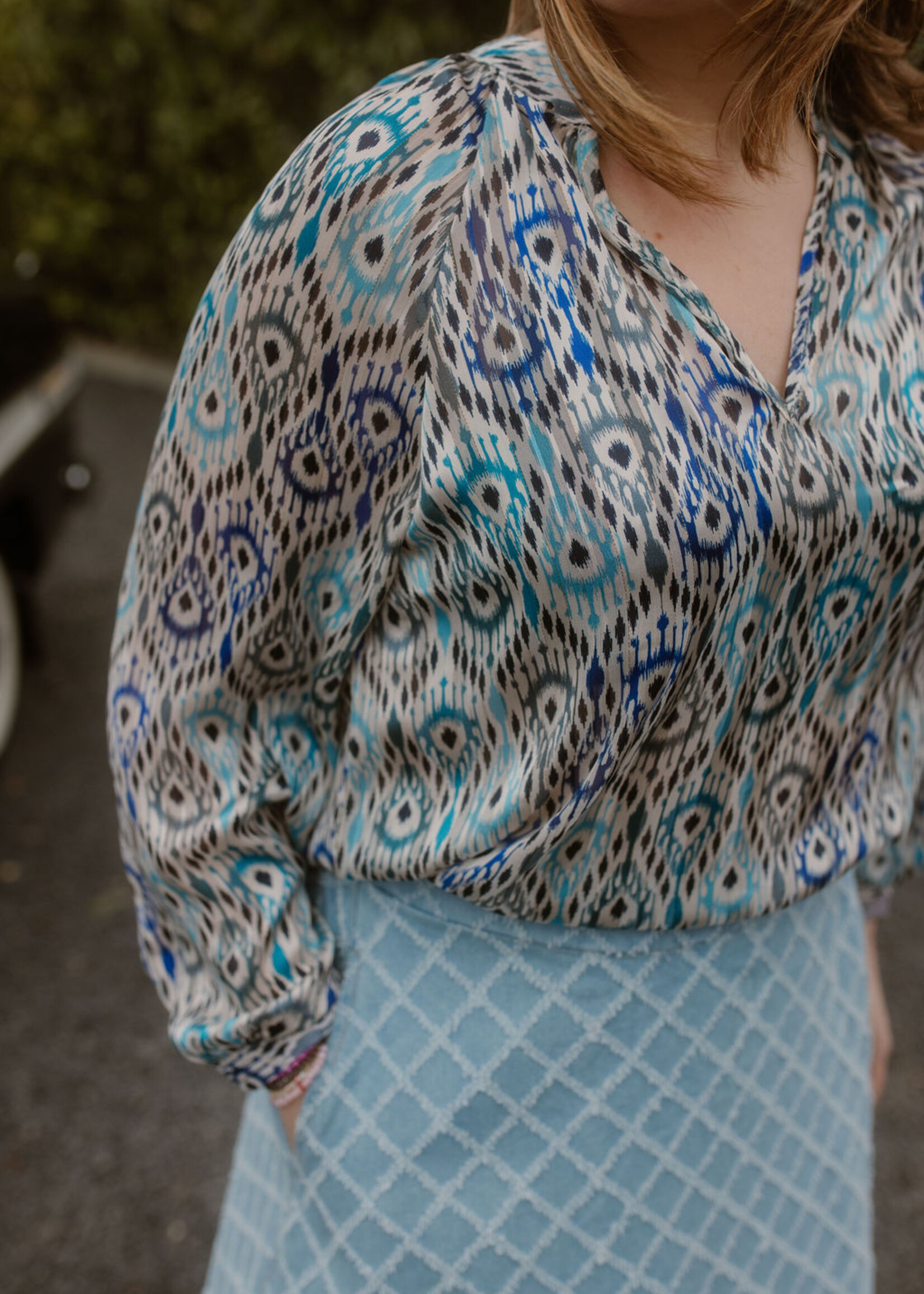 Blouse Naomi Blue Maat L en XL