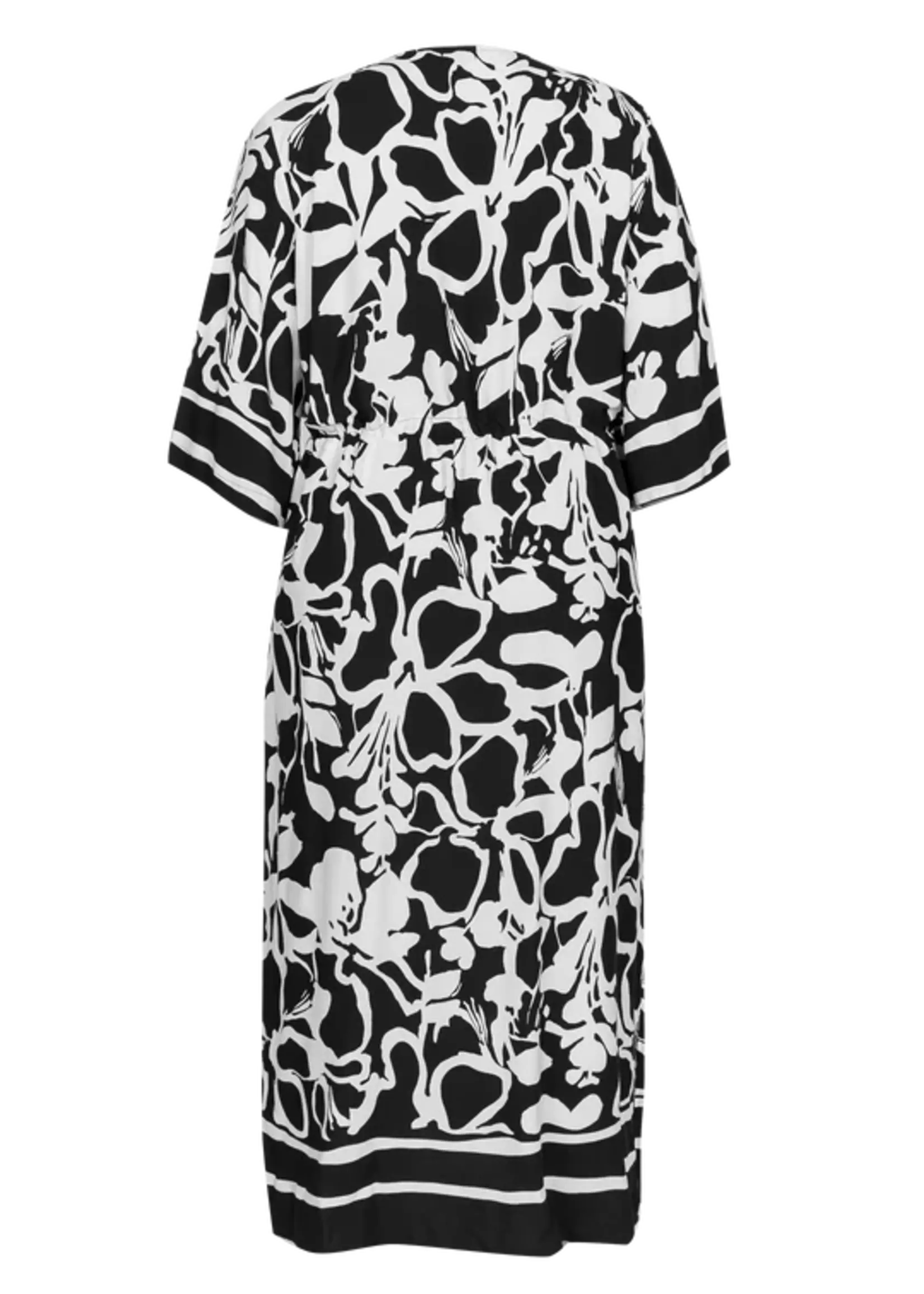 Exxcellent Soraya Dress Black/Ecru Maa t 44