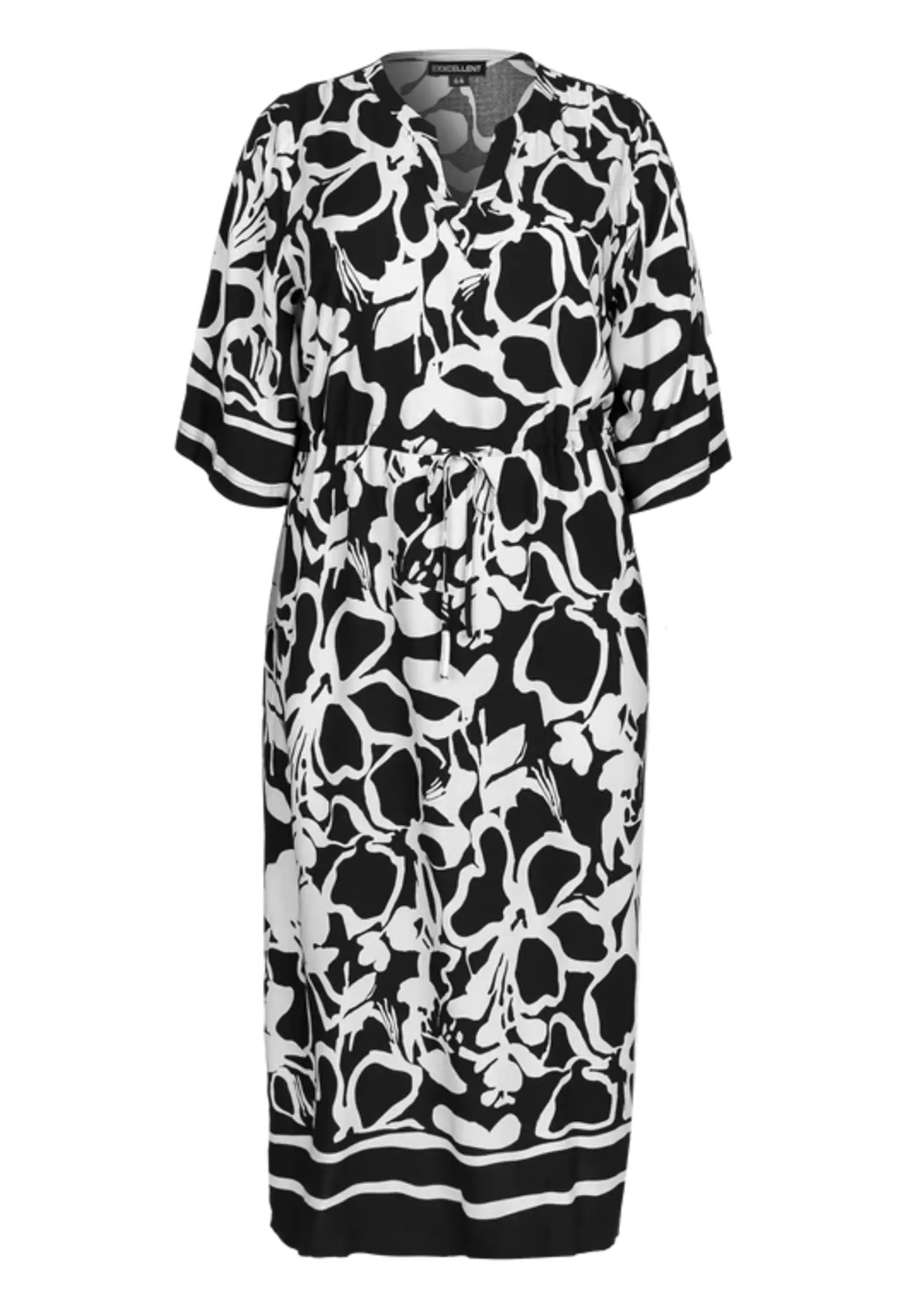 Exxcellent Soraya Dress Black/Ecru Maa t 44