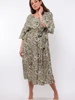 Exxcellent Seren Dress Mystic Green/Offwhite Maat 54