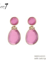 Sweet7 Oorbellen Sallie pink-goudkleurig 300514221