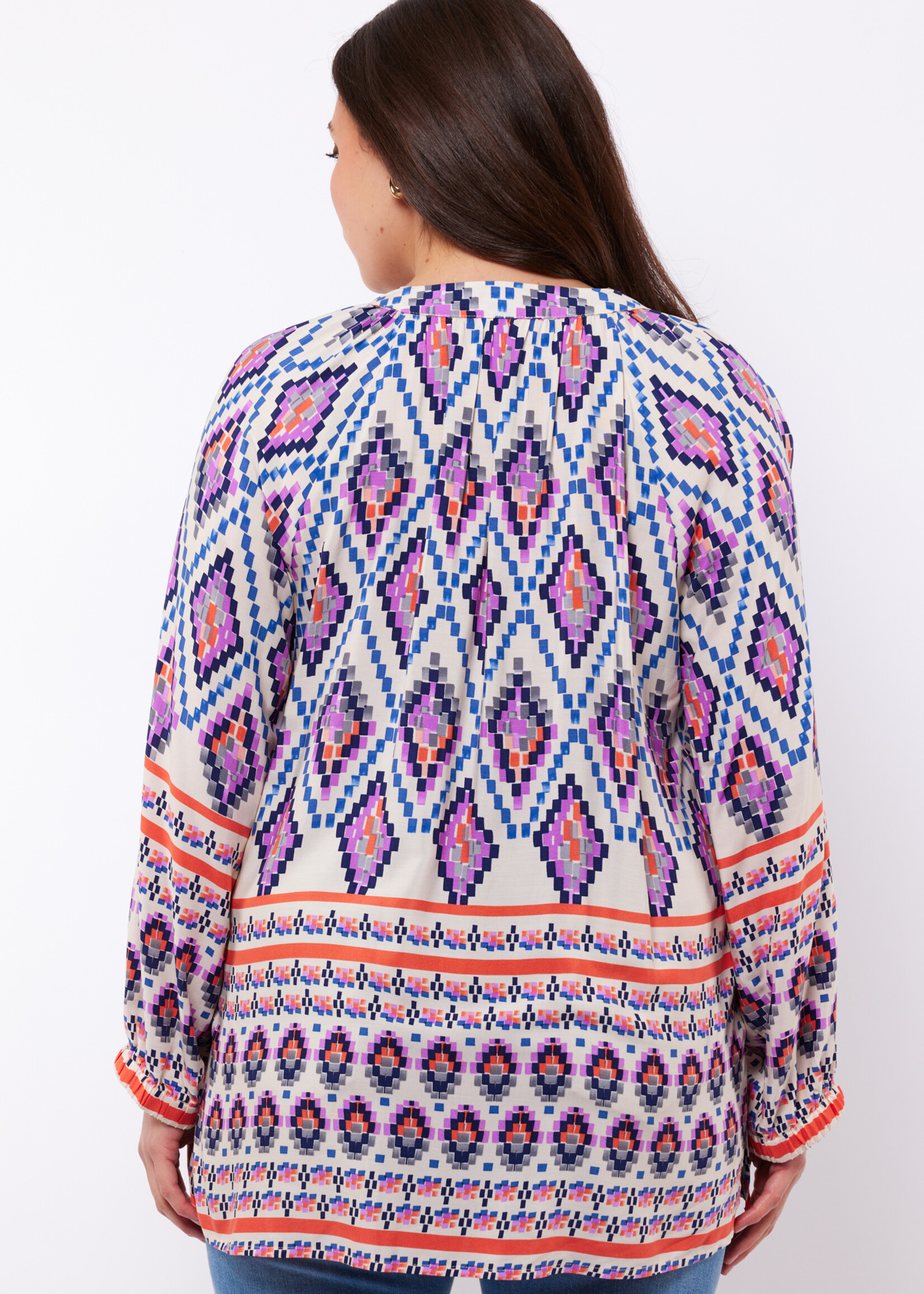 Exxcellent Lailani Top Sand/Light Indigo Maat 42