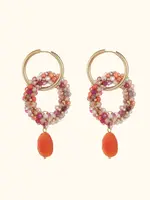 by jam Oorbellen by Jam - Renaissance vintage Filomena oorbellen - lightsalmon