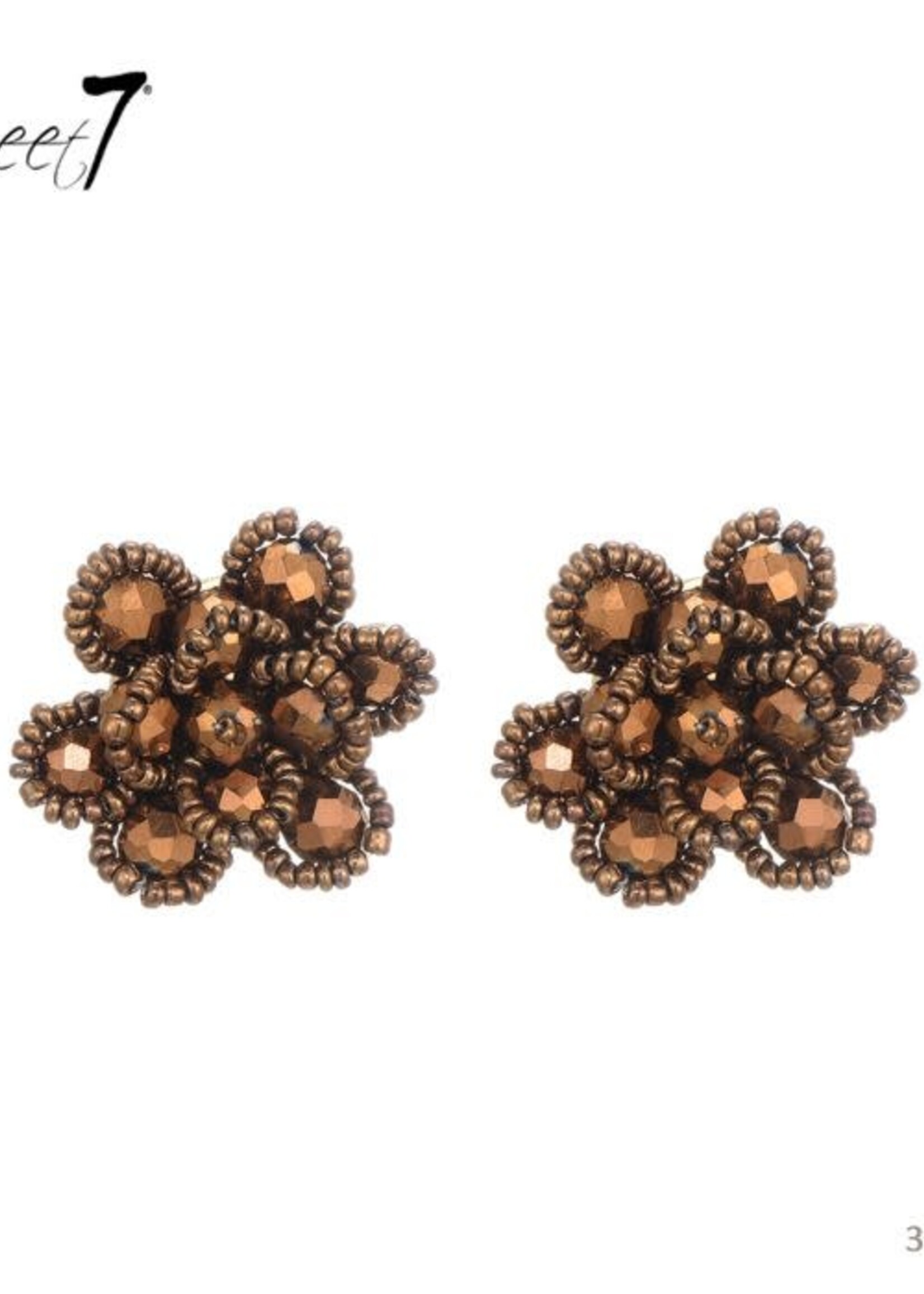 Sweet7 Oorbellen Romy bruin 300596811