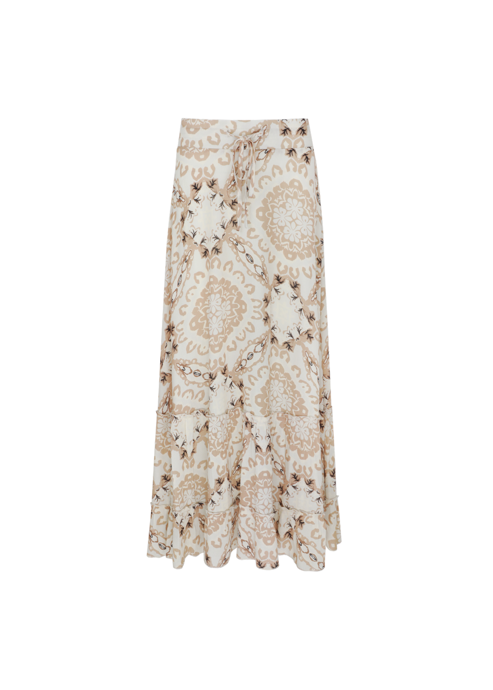 C&S The Label Becky Skirt Sand/Tiger Eye Maat XL/XXL