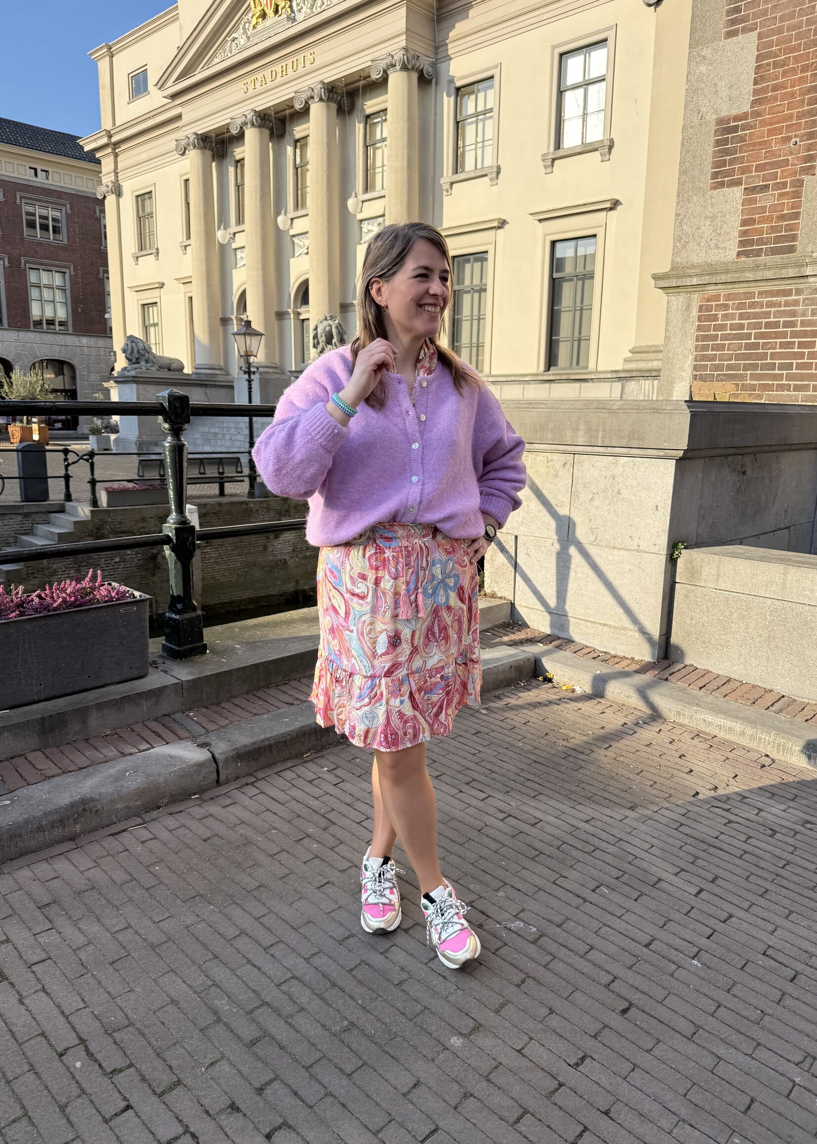 Maddie vestje gebreid Lavendel