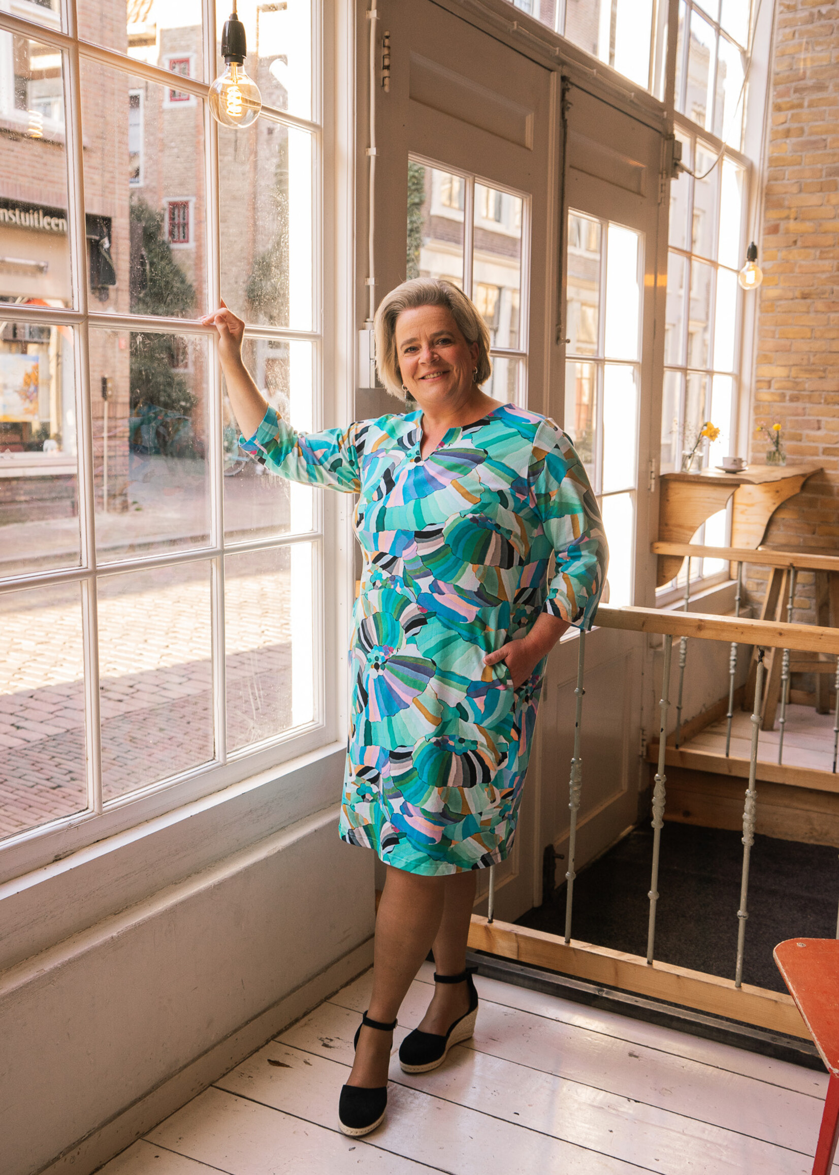 Ophilia Yara Cotton Aqua Party Maat 1