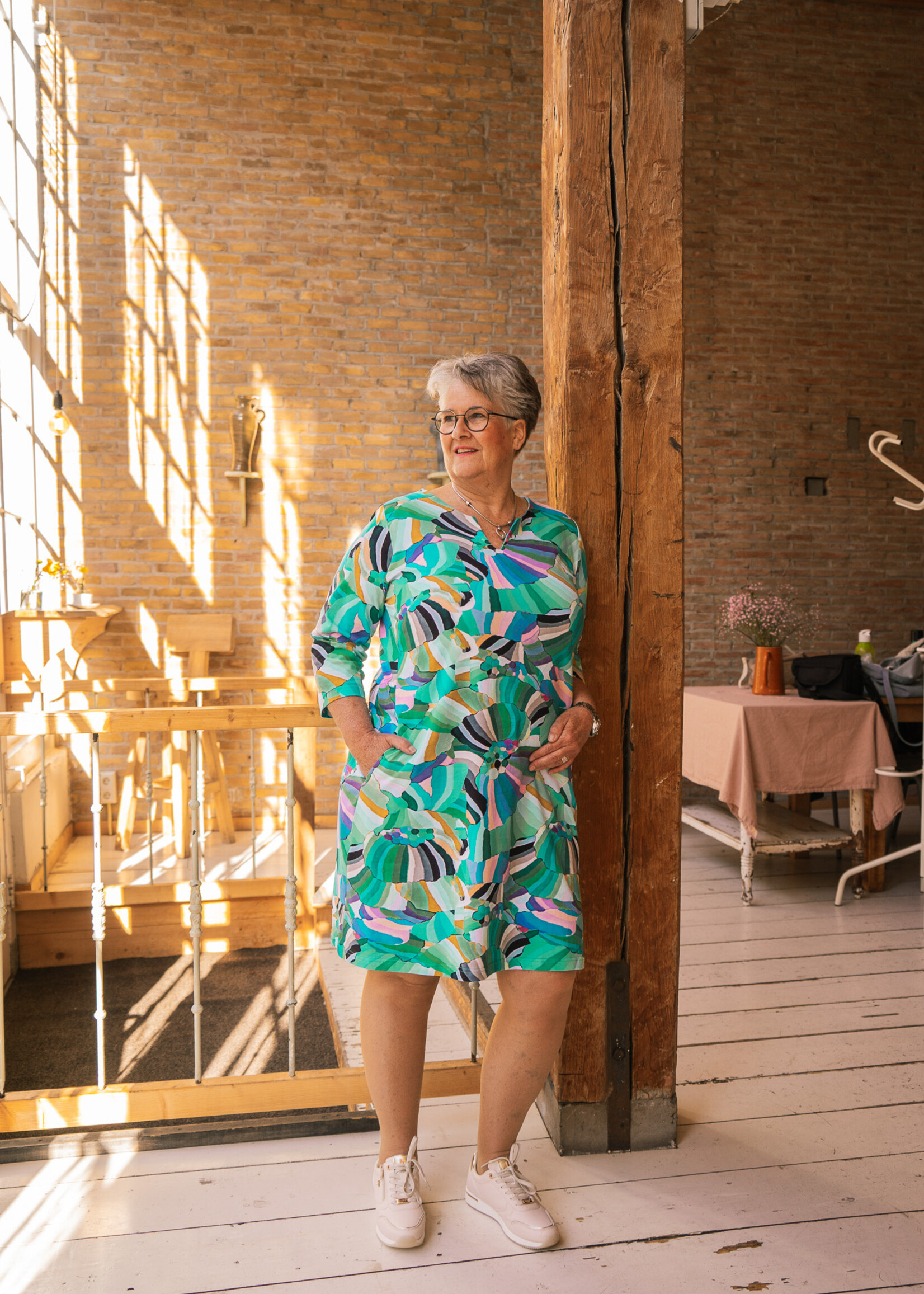 Ophilia Yara Cotton Aqua Party Maat 1