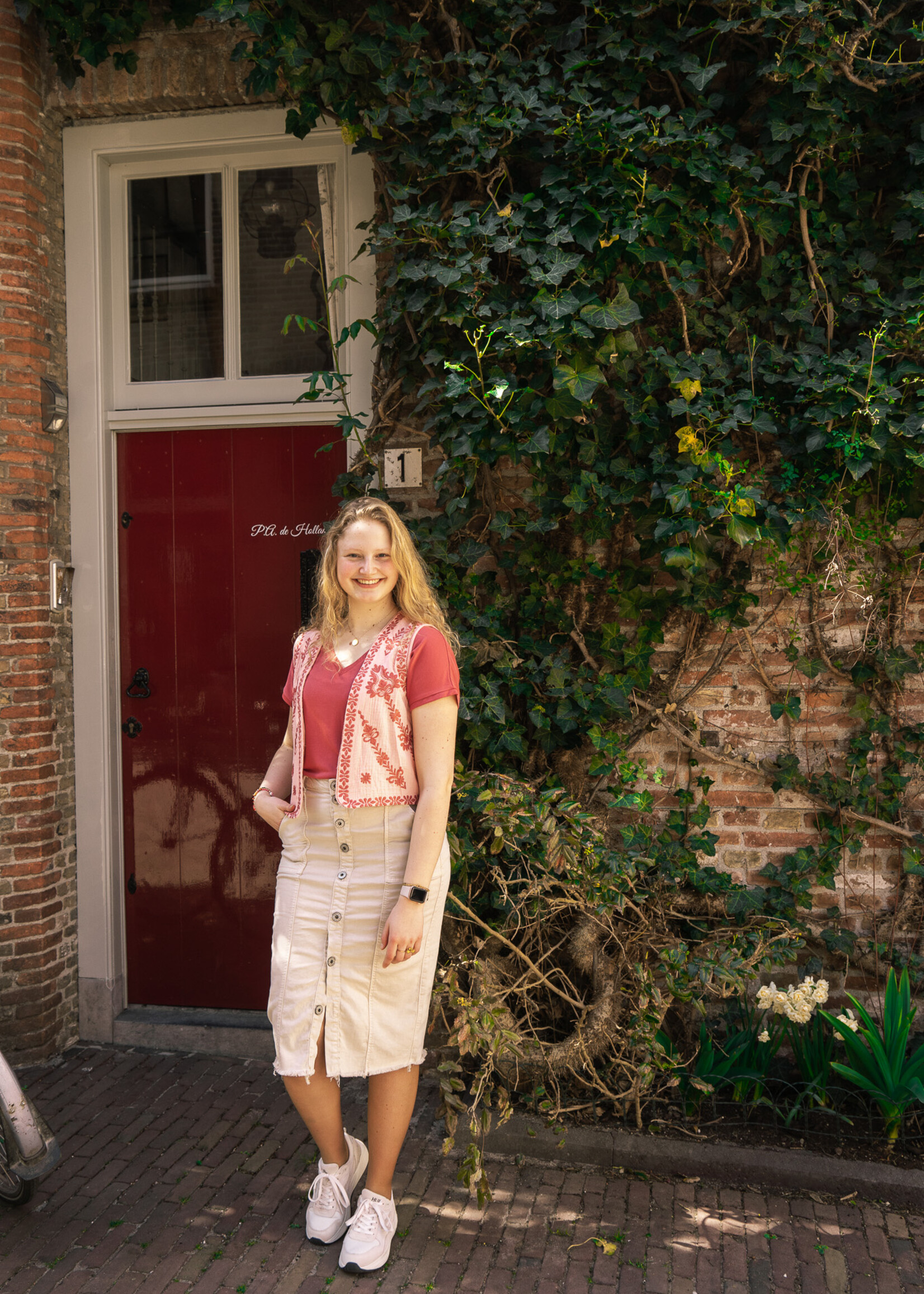 C&S The Label Avignon Skirt Sand Maat S