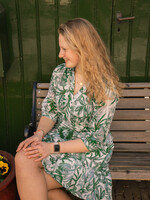 C&S The Label Gerona Blouse Offwhite/Jade Green XXL