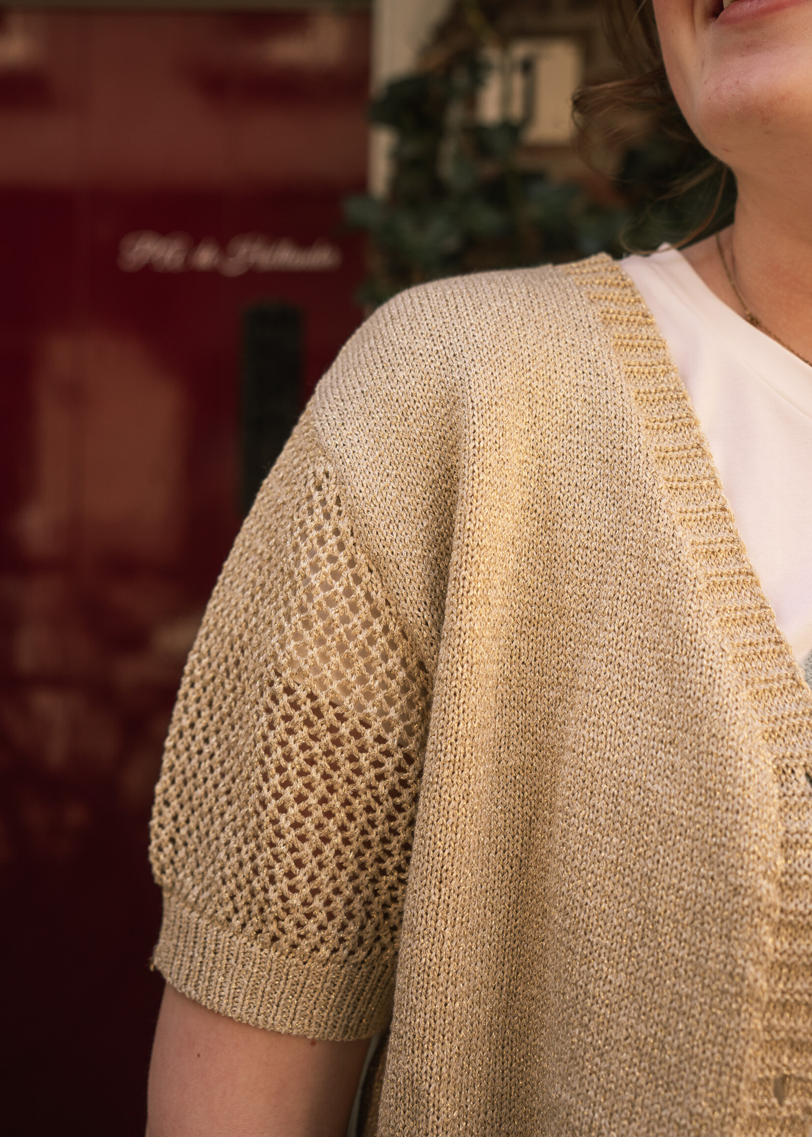 C&S The Label Myrtha Cardigan Sand