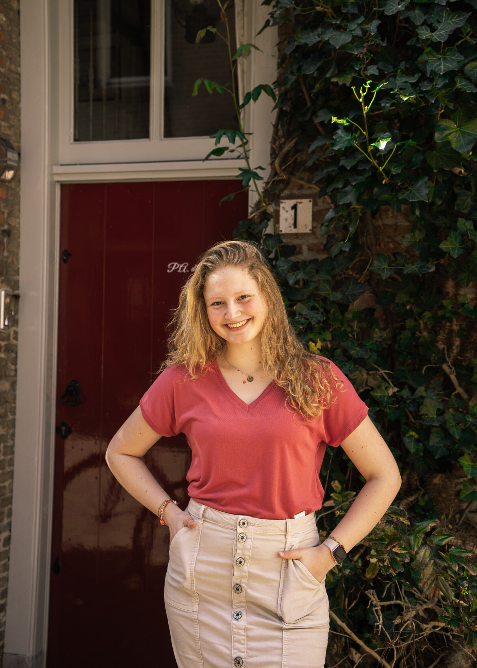 C&S The Label Clementine Top Slate Rose Maat L