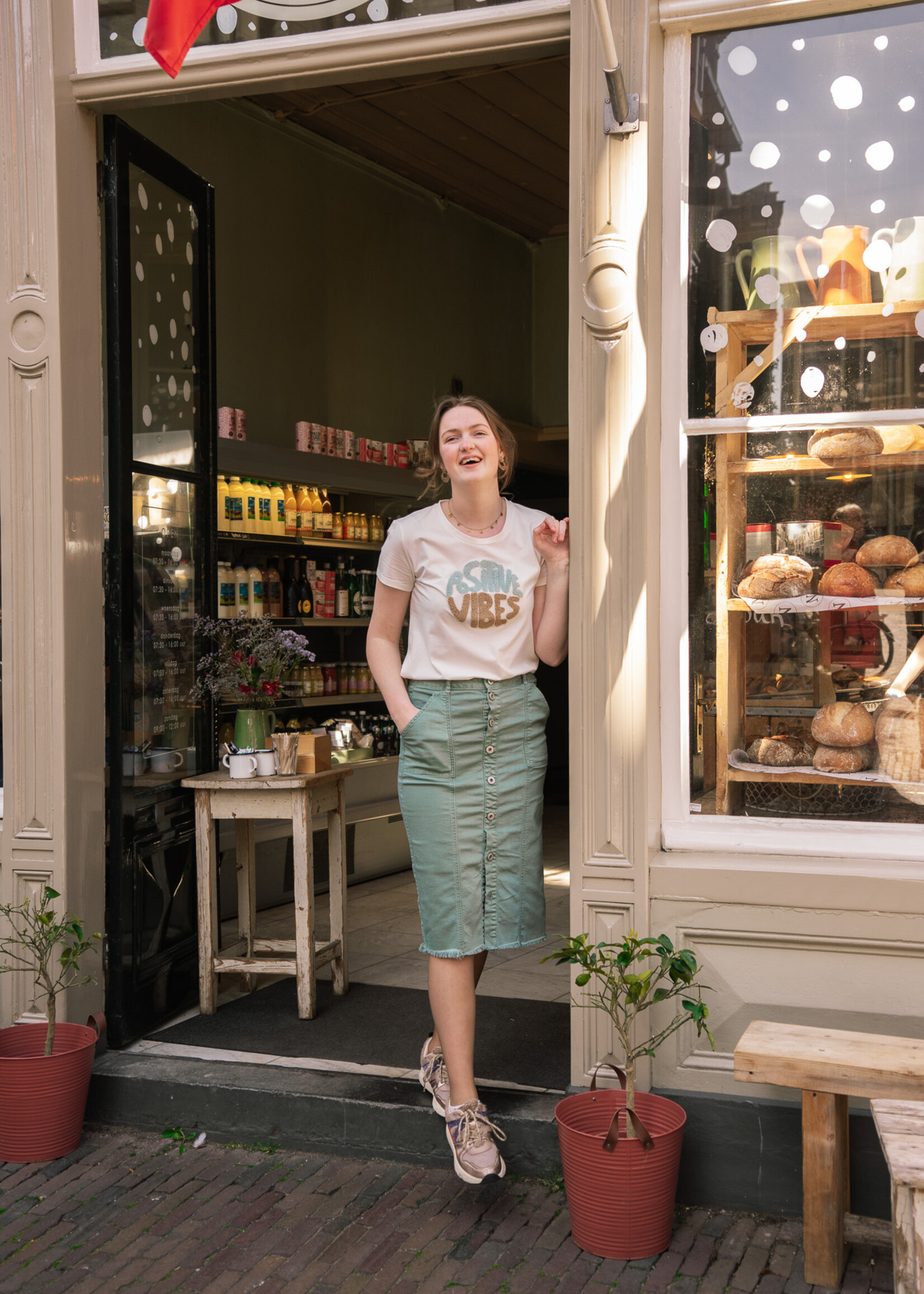 C&S The Label Avignon Skirt Jade Green Maat M