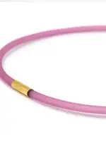 Cubes Rubber ketting, 1 lijn, Oud Roze Medium