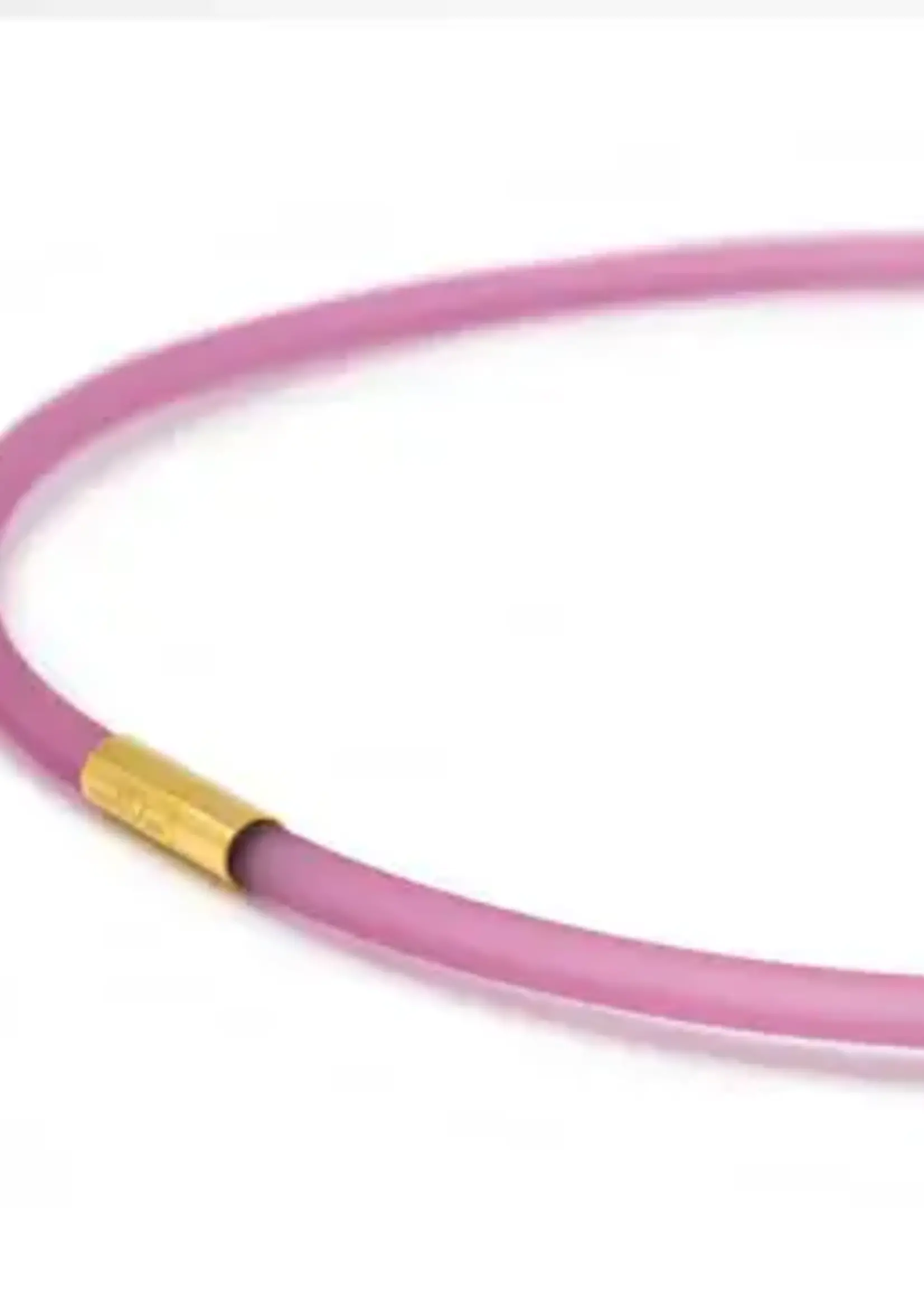 Cubes Rubber ketting, 1 lijn, Oud Roze