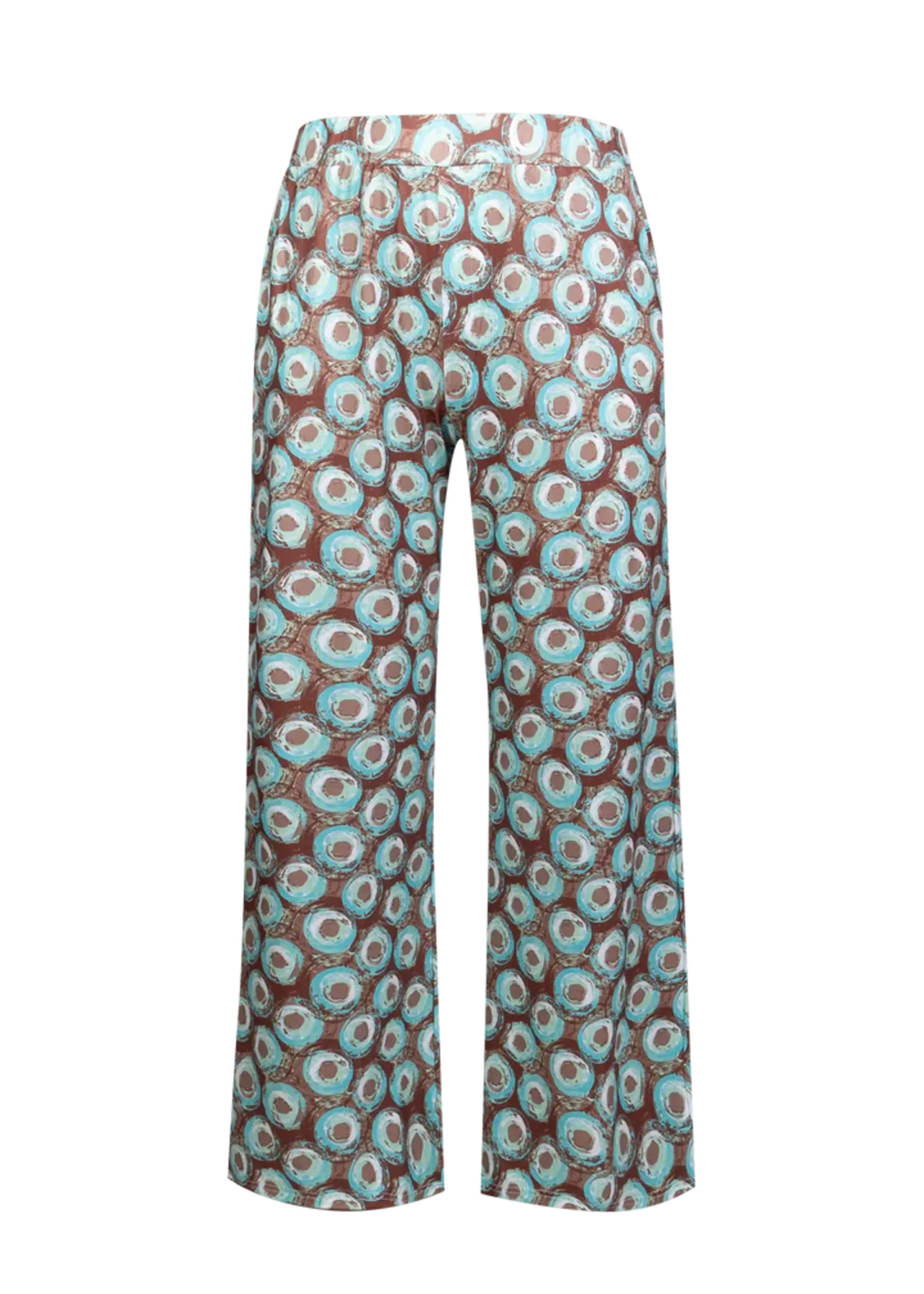Exxcellent Carmin Pants Cappuccino / Pool Blue Maat 52 en 54