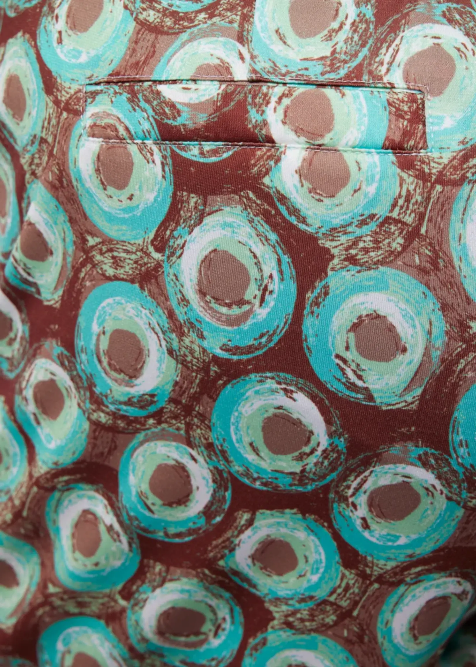 Exxcellent Carmin Pants Cappuccino / Pool Blue Maat 52 en 54