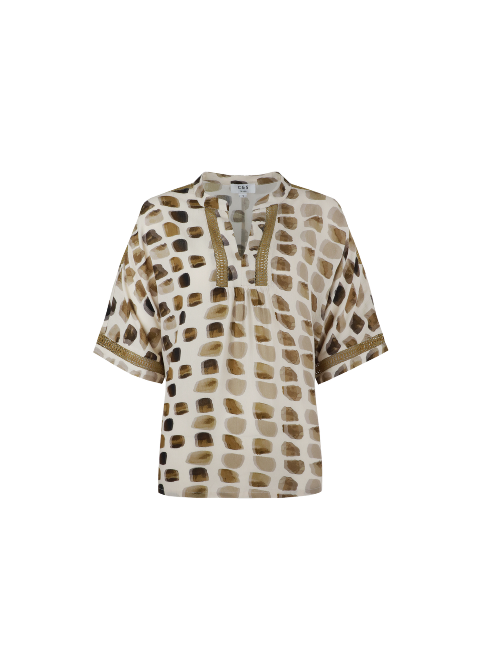 C&S The Label Ibiza Top Sand/Mustard Olive