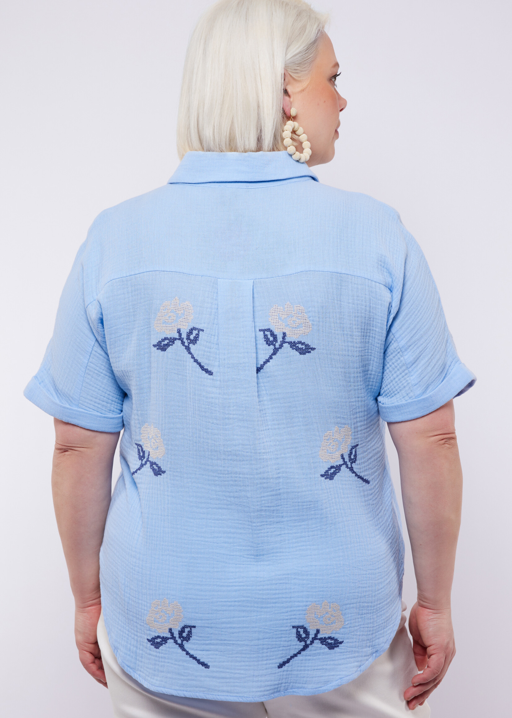 Exxcellent Chara Blouse Ice Blue