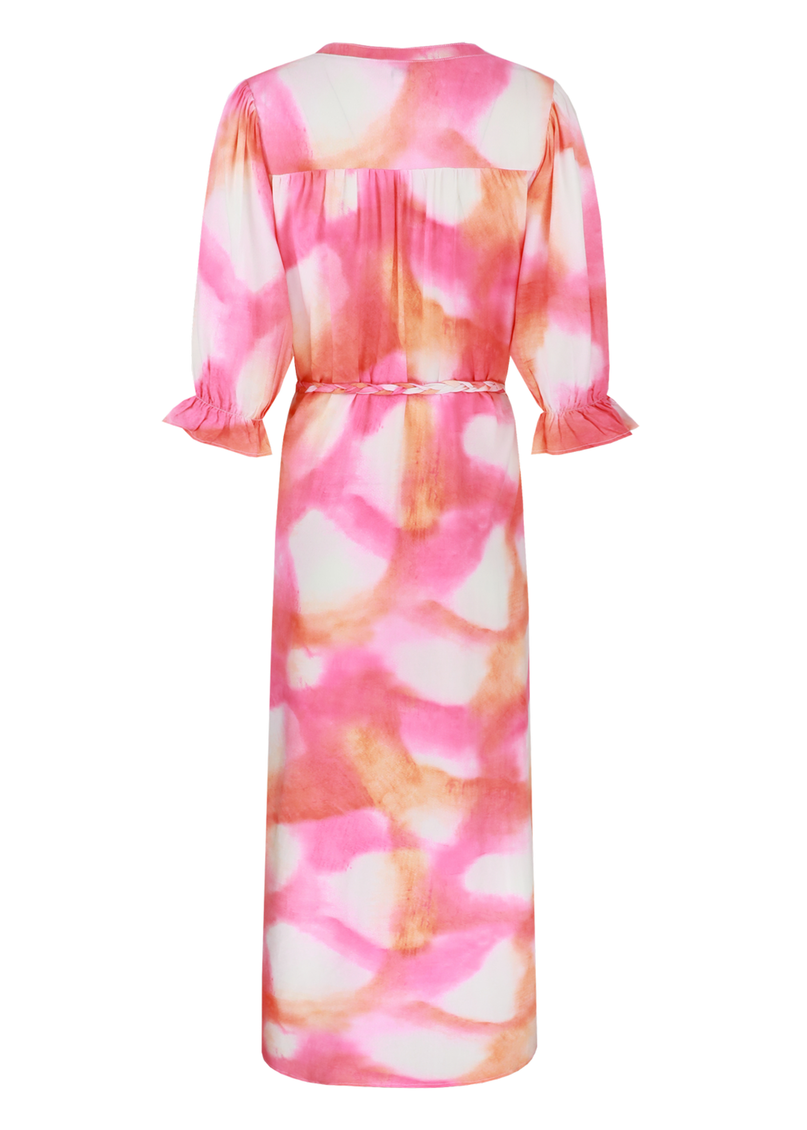 C&S The Label Amalfi Dress Offwhite/Super Pink Maat XS/S