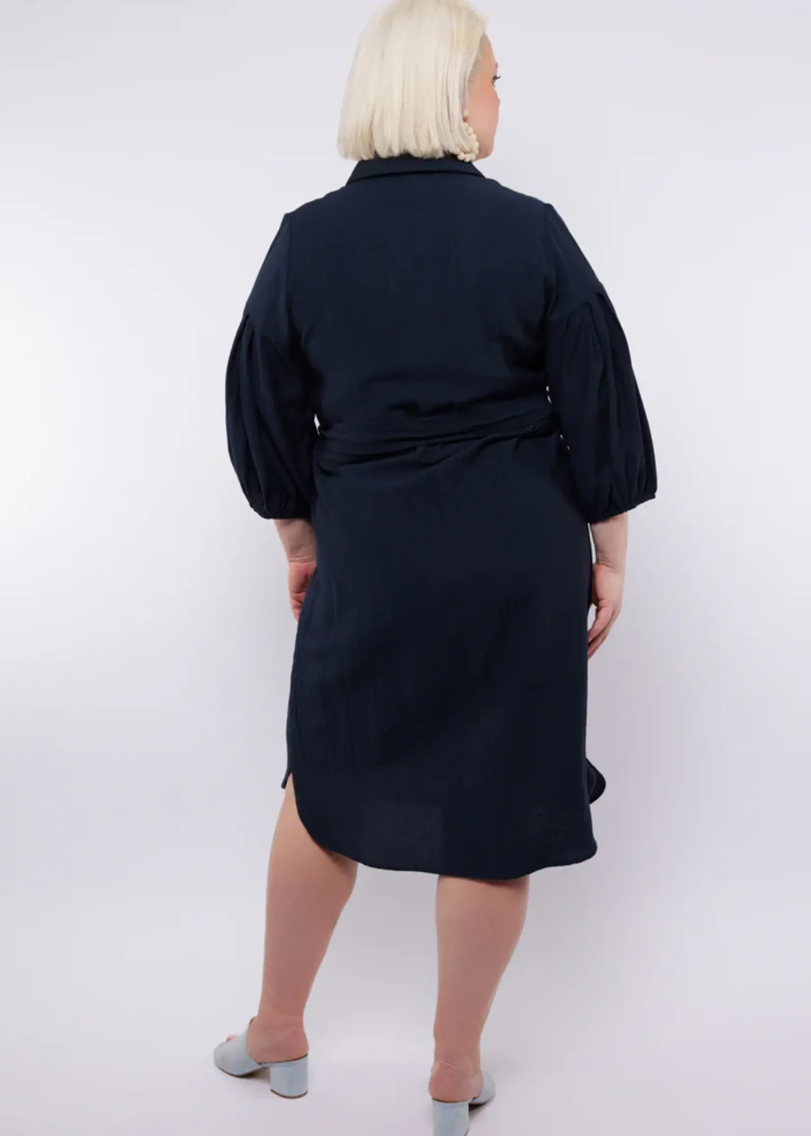 Exxcellent Vicenta Dress Navy Blue