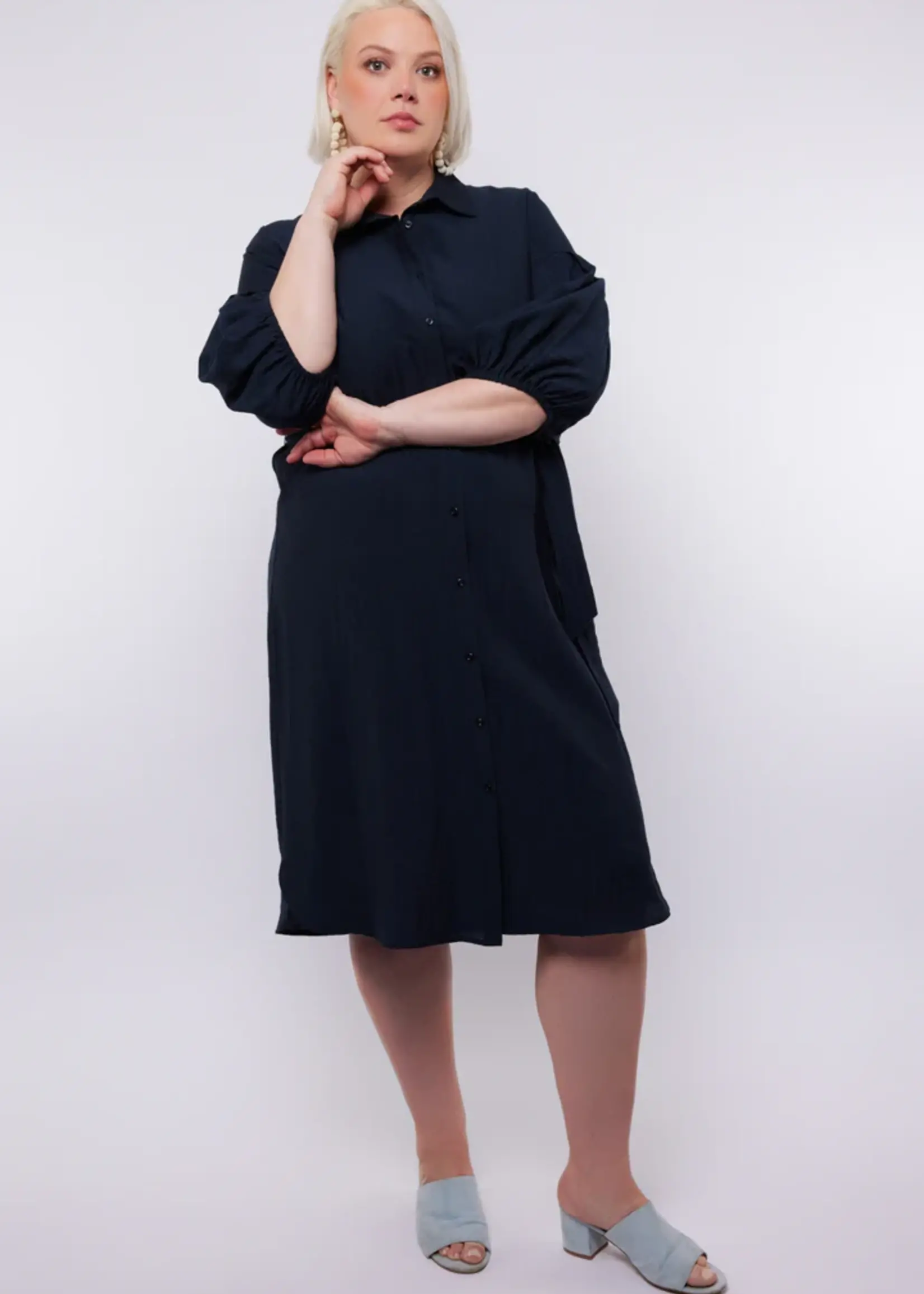 Exxcellent Vicenta Dress Navy Blue